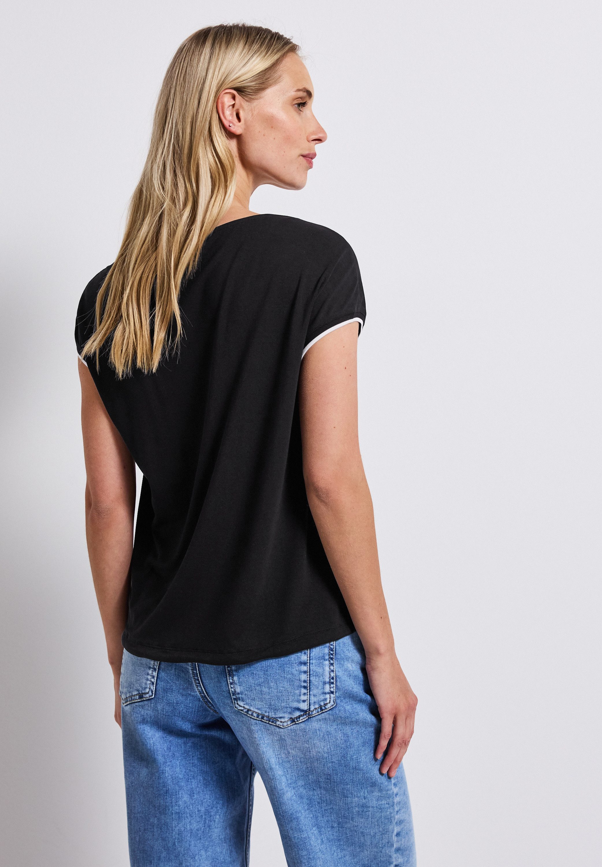 STREET ONE T-Shirt, mit Elastiksaum günstig online kaufen