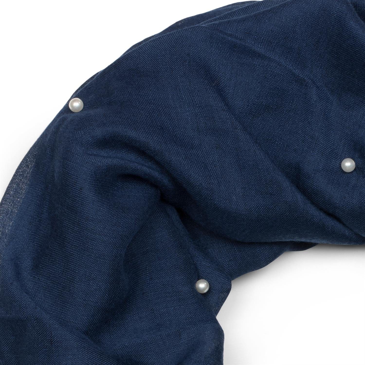 styleBREAKER Loop Loop Schal mit Perlen günstig online kaufen