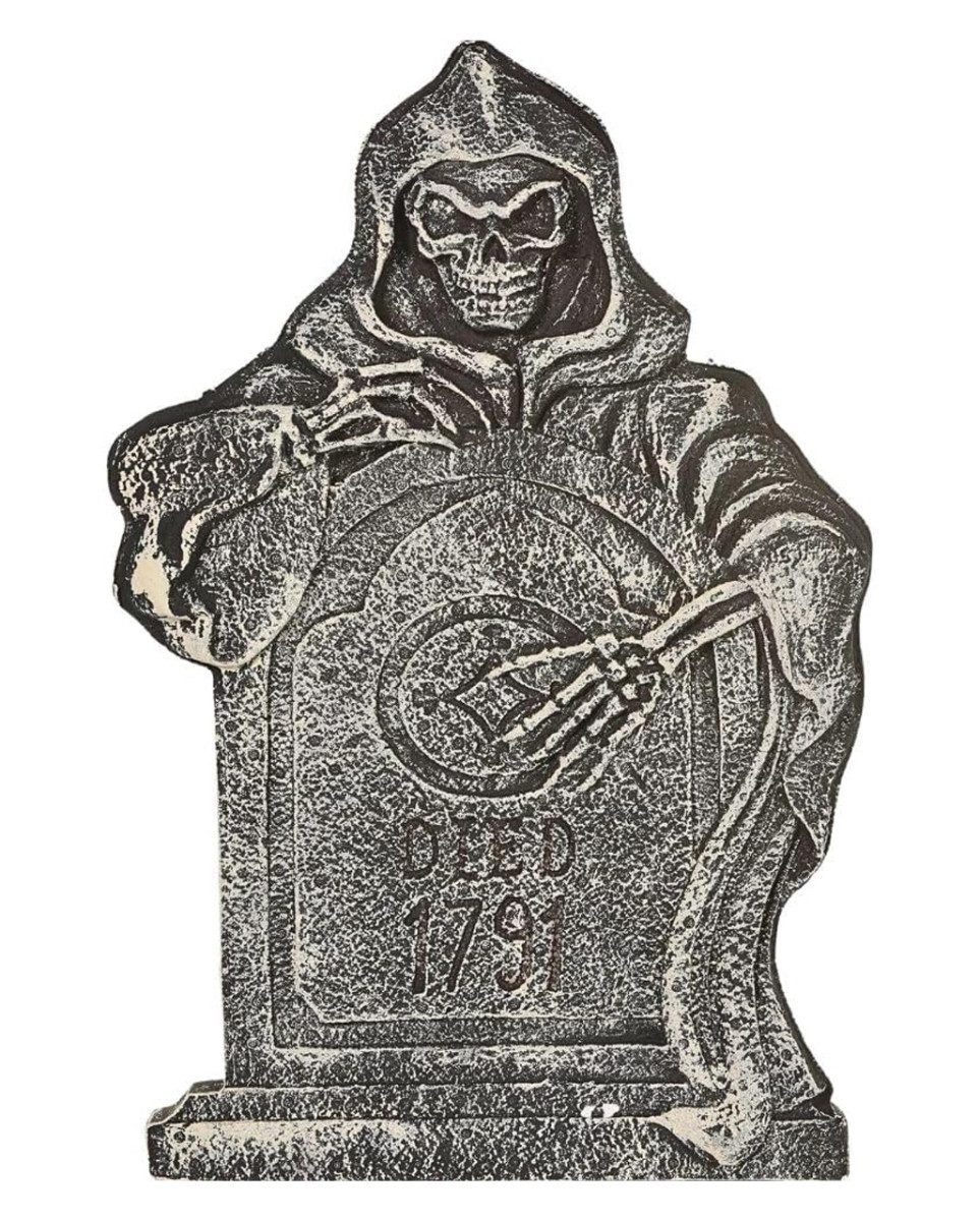 Dekoobjekt Verwitterter Halloween Grabstein ";Grim Reape