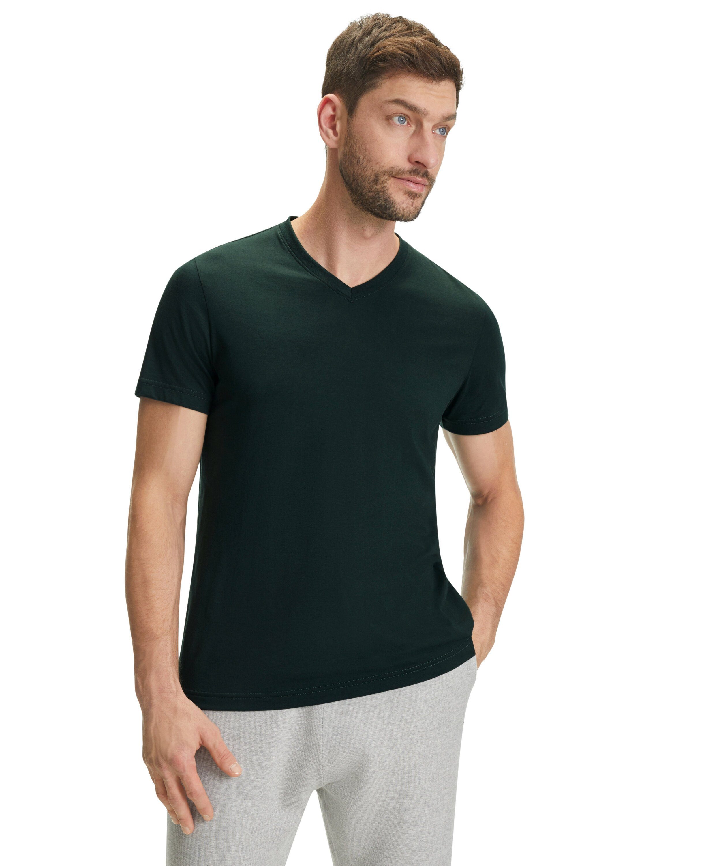 FALKE T-Shirt (1-tlg) aus reiner Baumwolle thyme (7454)