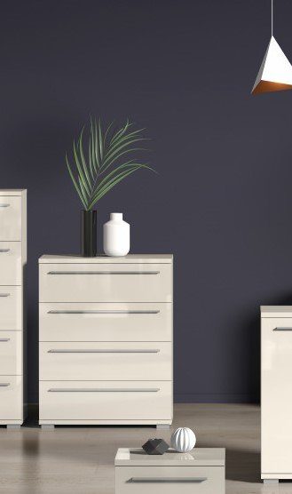 Places of Style Schubkastenkommode Piano, mit 4 oder 5 Schubladen, FSC-zertifizierter Holzwerkstoff, UV lackiert hochglänzend,Soft-Close Funktion, in 2 Breiten und 2 Höhen