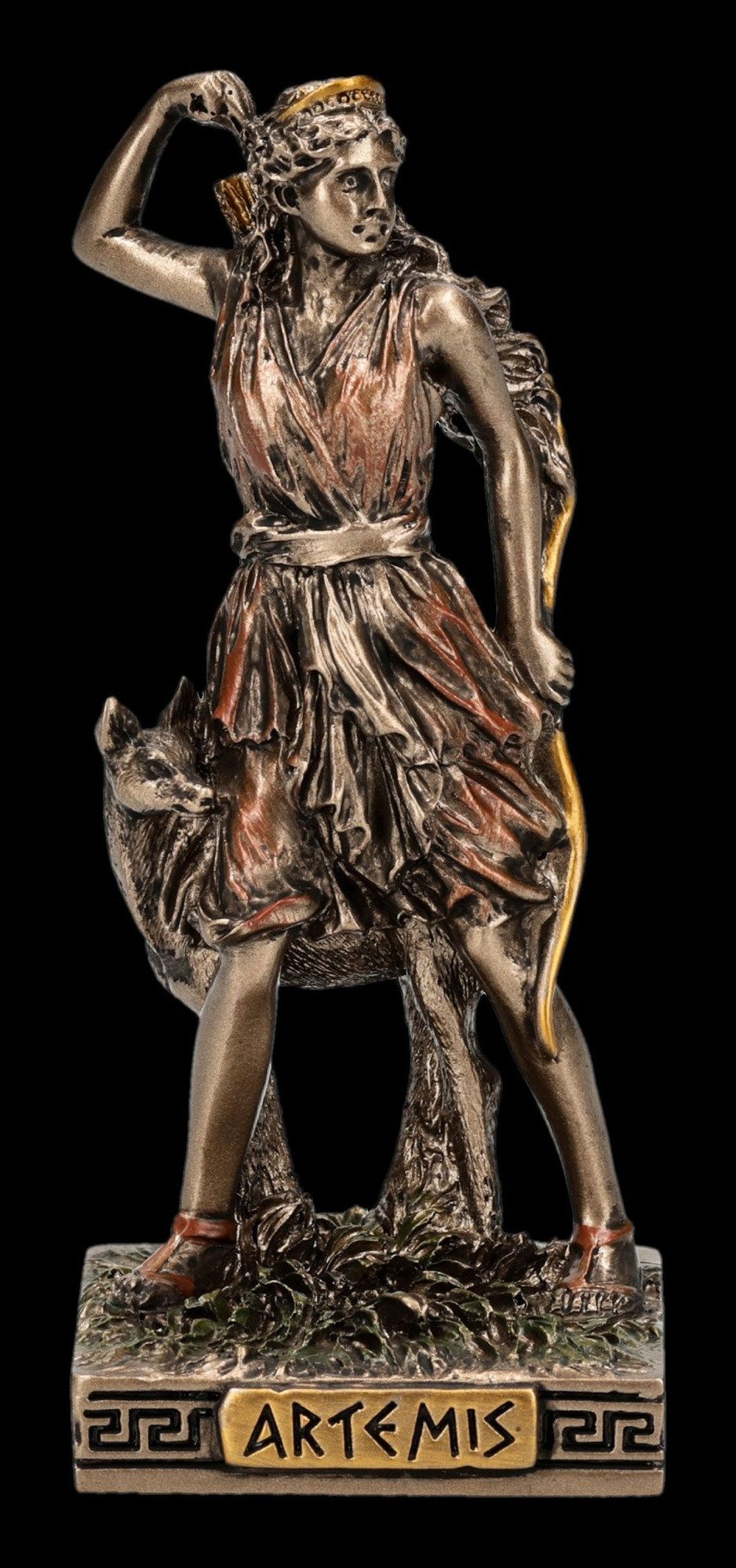 Figuren Shop GmbH Dekofigur Artemis Statue – griechische Göttin Figur Mythologie Sammler 9 cm
