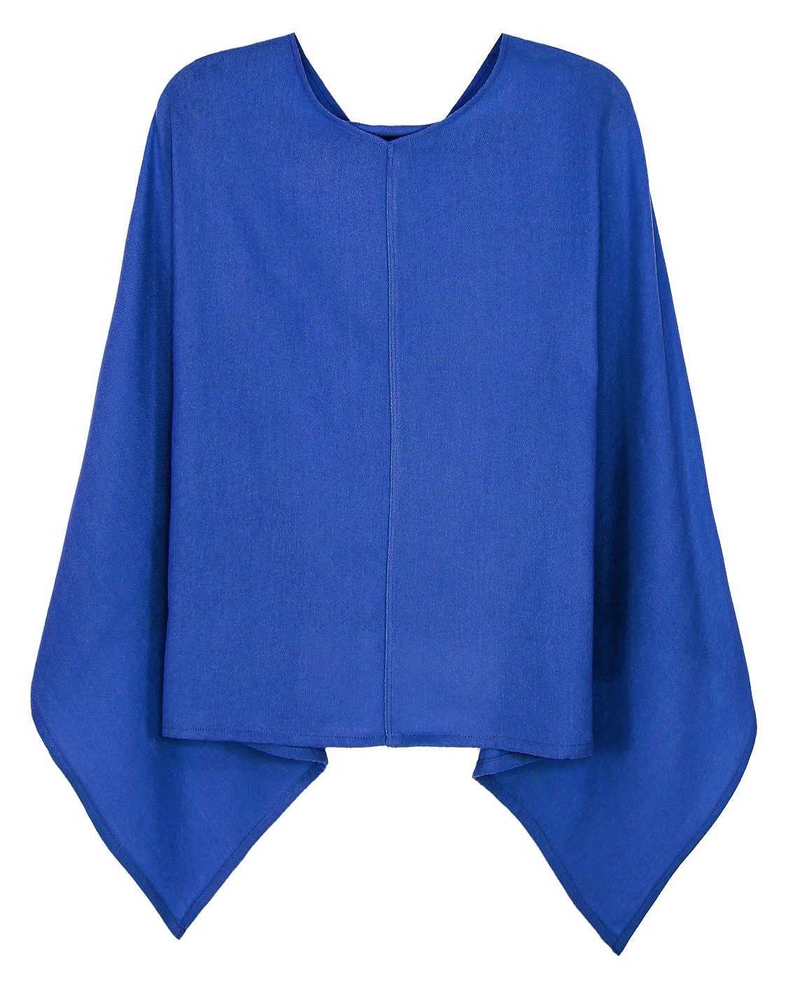 dy_mode Strickponcho Damen Poncho in Unifarben Weiches Strickponcho Cape Herbst Umhang in Unifarbe, Vorne Kurz - Seitlich Lang Schnitt