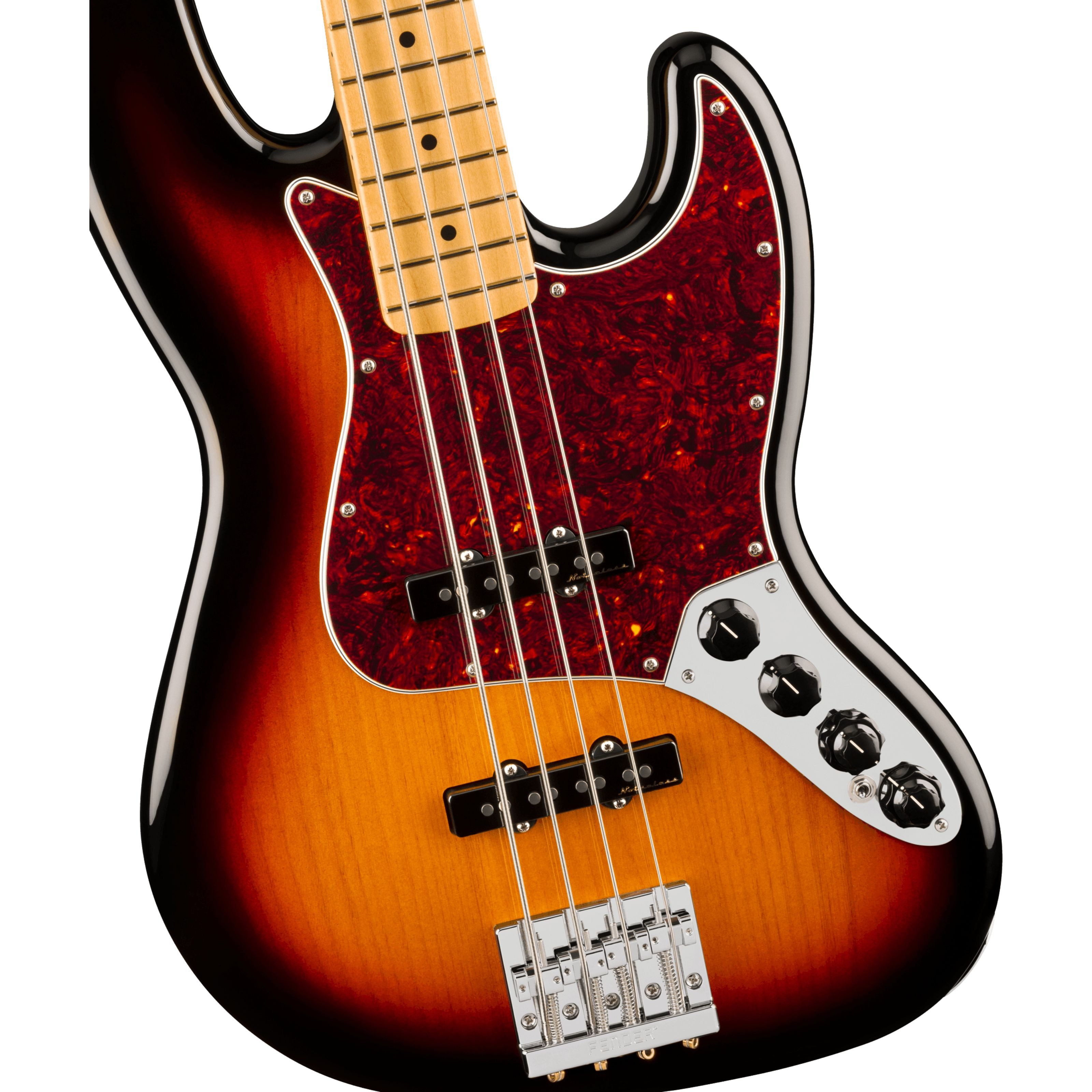 Fender E-Bass, E-Bässe, 4-Saiter E-Bässe, Player II Modified Jazz Bass MN 3-Tone Sunburst - E-Bass