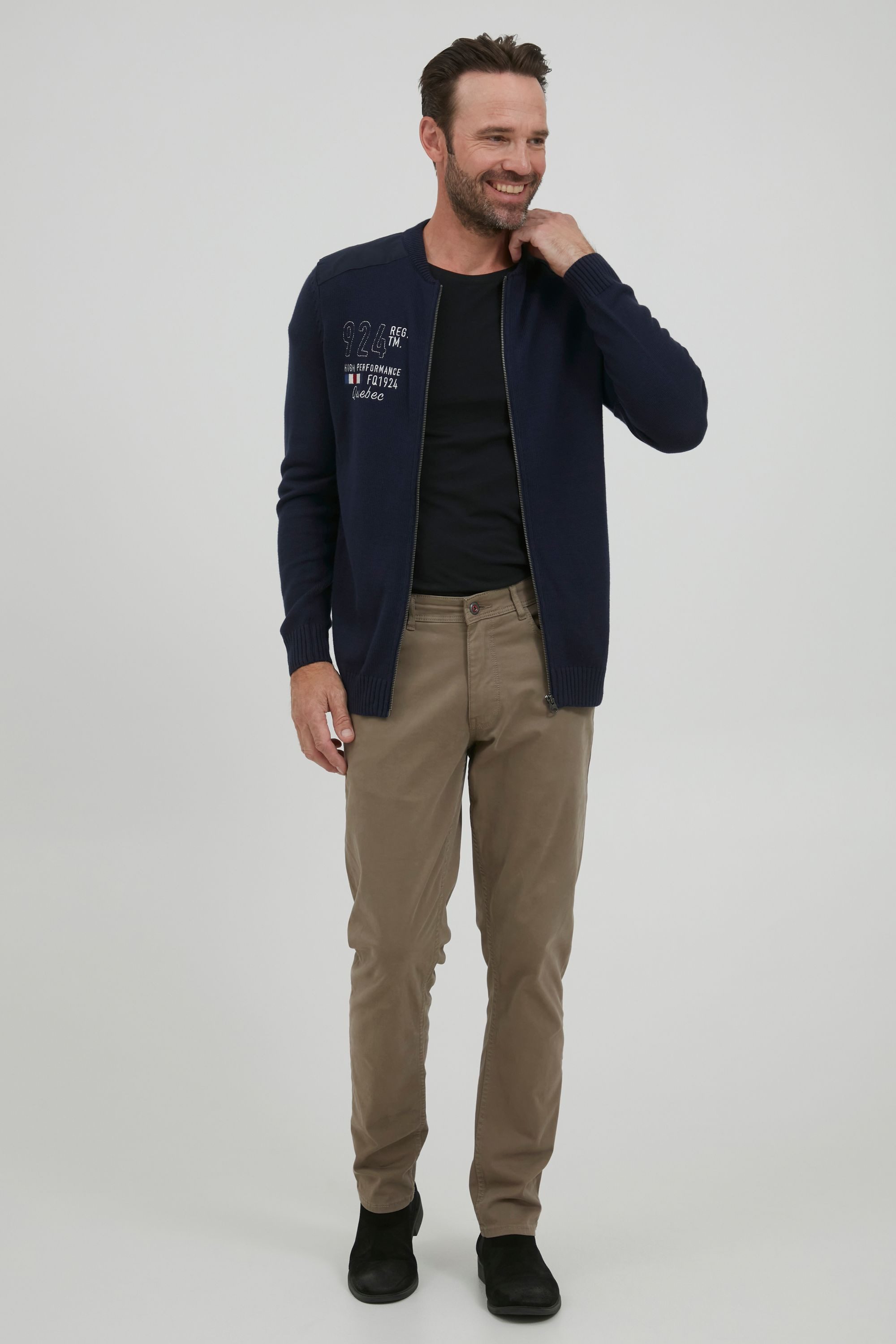 FQ1924 Strickjacke FQErland Strickjacke mit kurzem Stehkragen günstig online kaufen