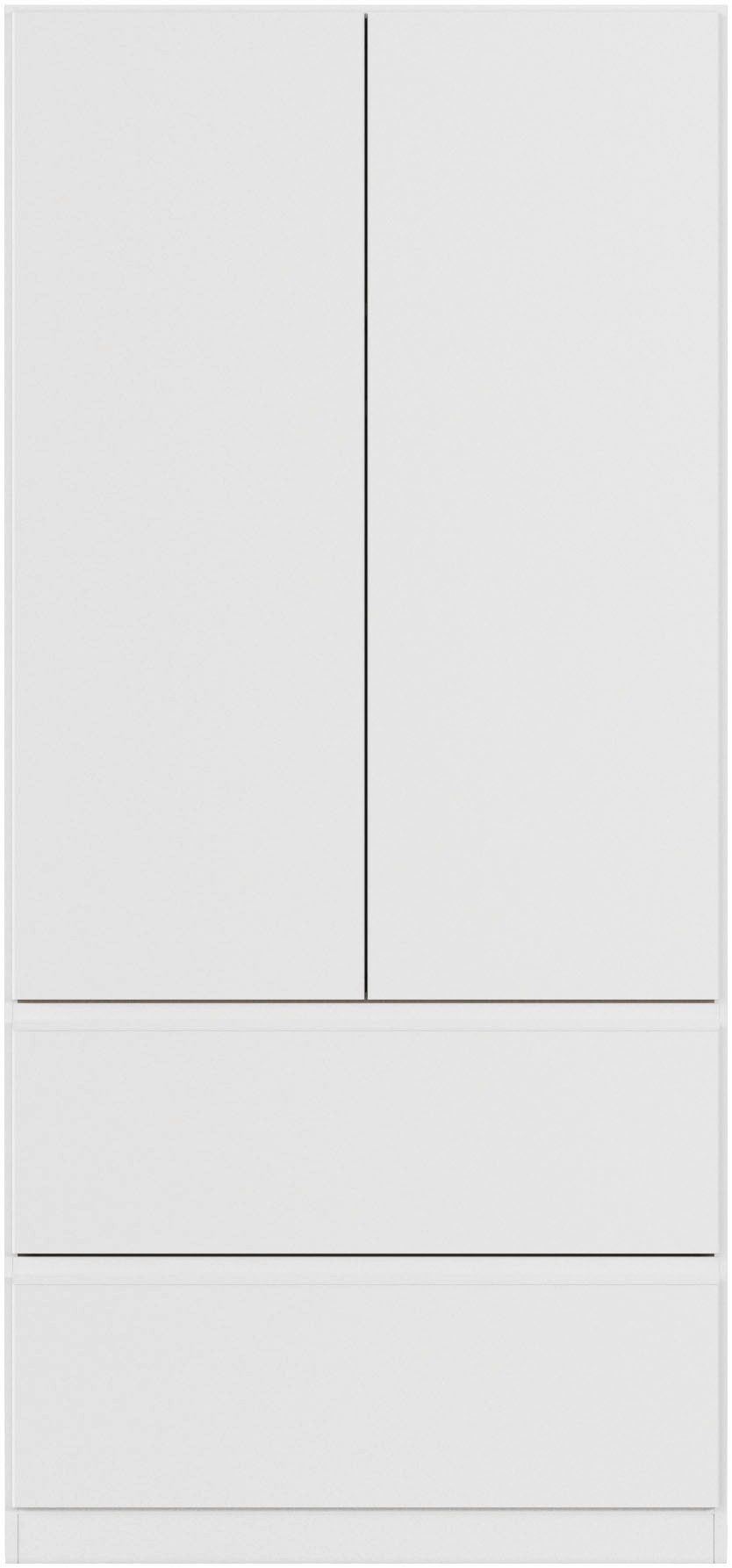 rauch Drehtürenschrank Kleiderschrank Schrank Garderobe Wäscheschrank COSTA in 3 Breiten viel Platz, grifflose Front und Push-to-Open Funktion MADE IN GERMANY