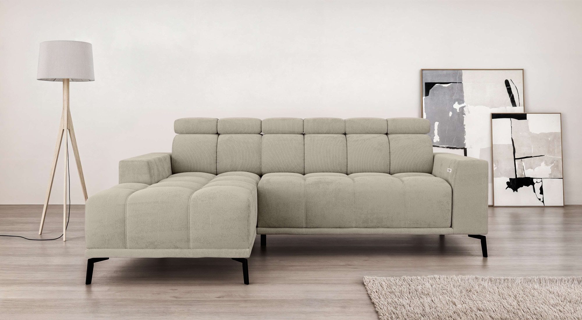 Ecksofa CAZIE, Designsofa, L-Form, trendige Bubble-Optik