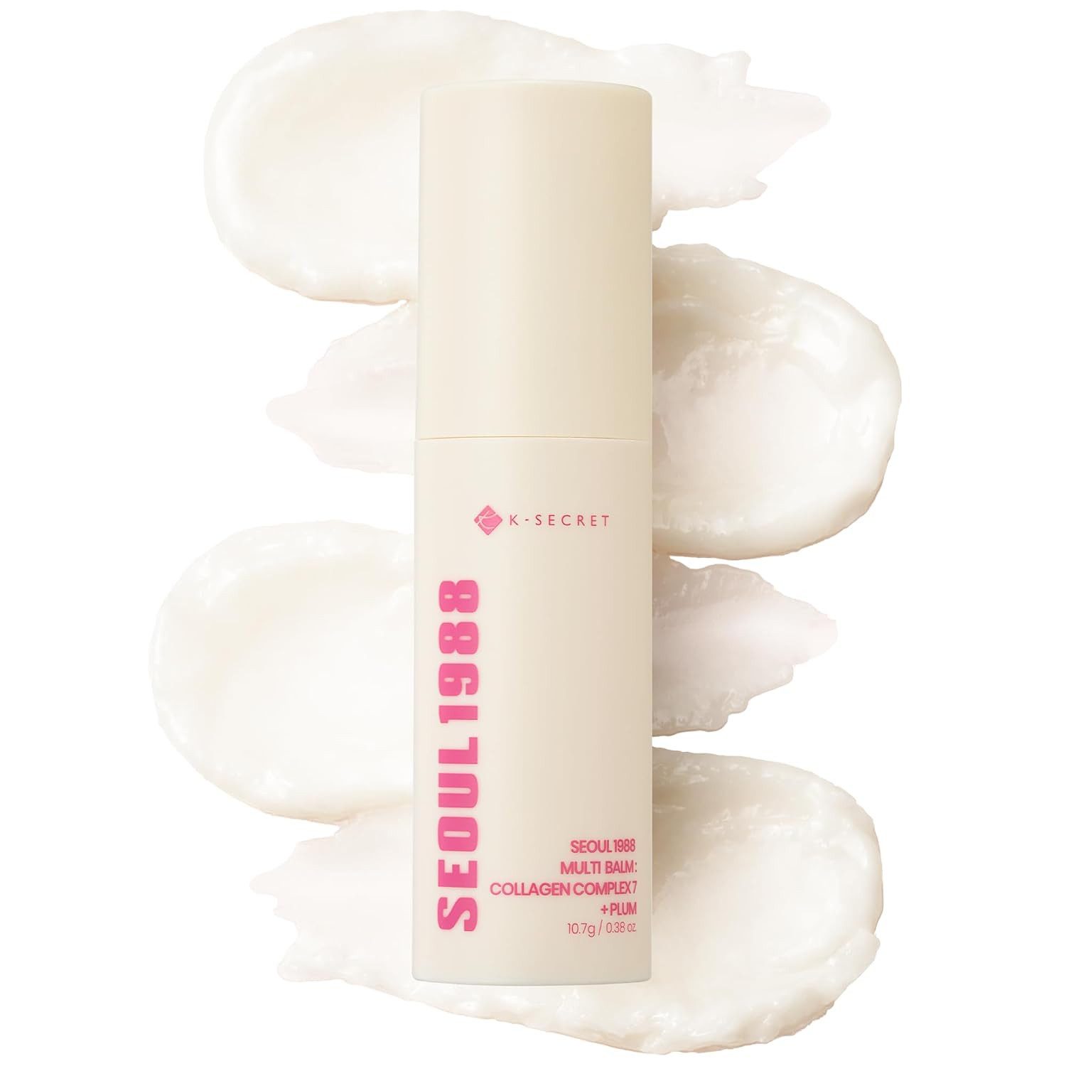 K-Secret Tagescreme Seoul 1988 Multi Balm Collagen Complex 7 + Plum 10,7g – Pflegebalm für Gesicht, Lippen & trockene Hautstellen, mit 7 Kollagen-Arten, Pflaumenextrakt & Sheabutter