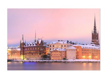 wandmotiv24 Leinwandbild Stockholm Panorama, Städte (1 St), Wandbild, Wanddeko, Leinwandbilder in versch. Größen