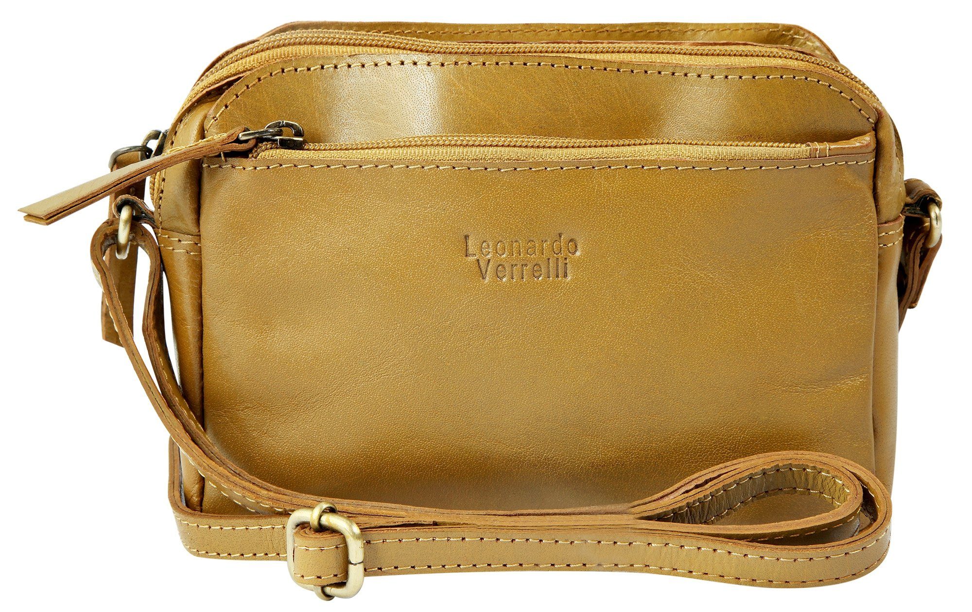 Leonardo Verrelli Umhängetasche Ramona Damentasche aus Echtleder Ledertasche