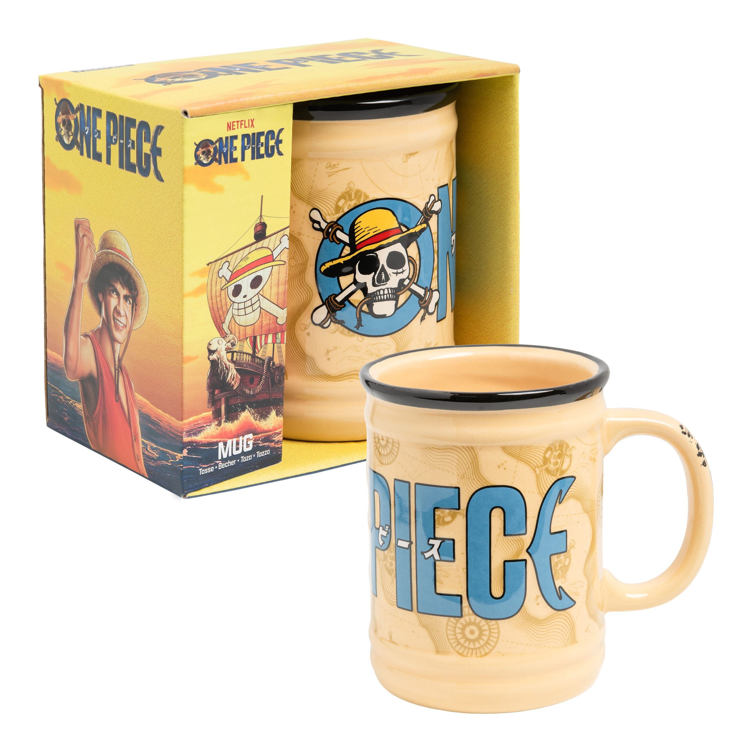 Paladone Tasse One Piece Shaped Tasse Jolly Roger, 1-tlg., Keramik-Tasse - Offiziell lizenziert