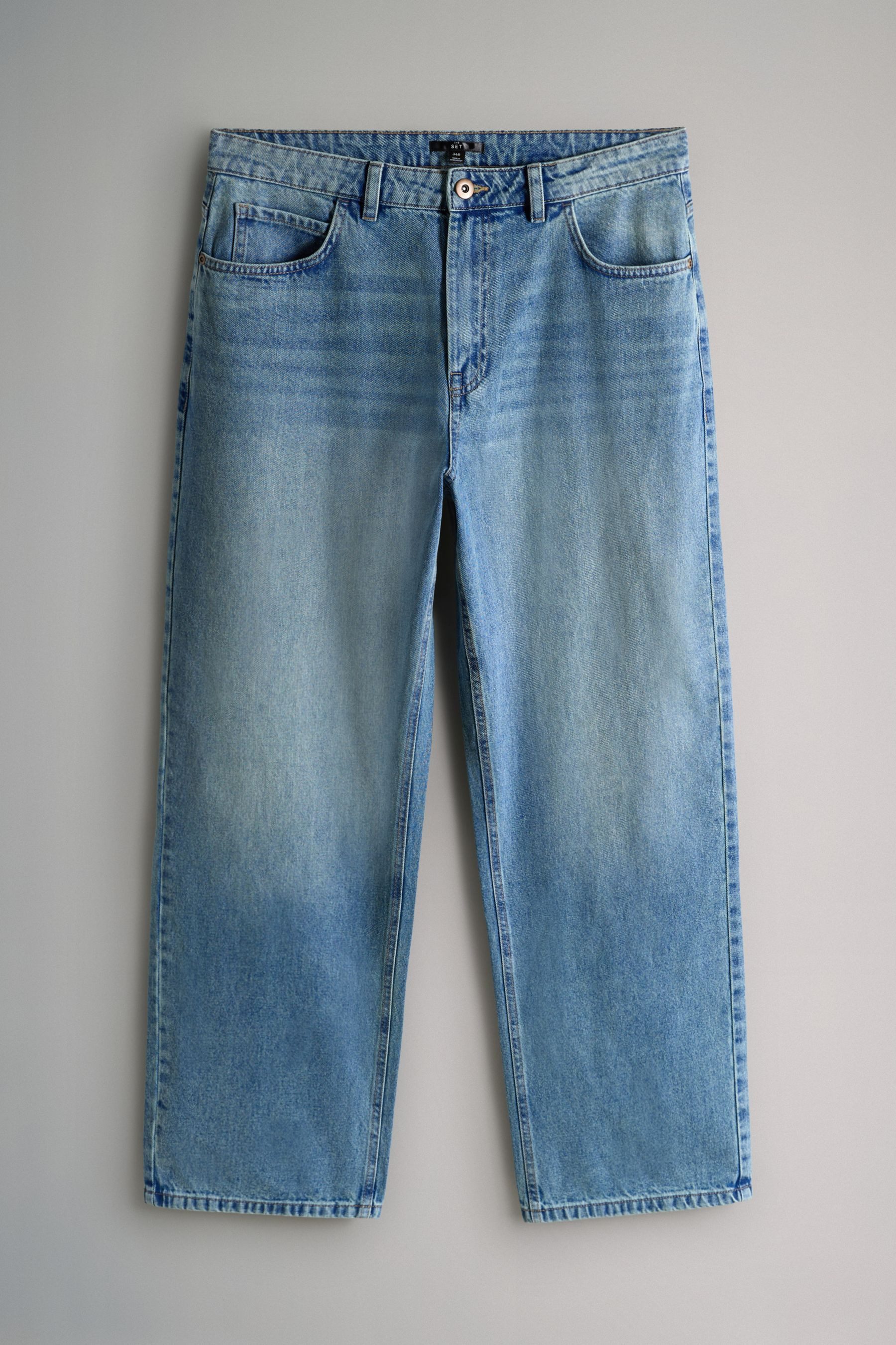Weite Jeans The Set Baggy Fit Jeans, 2er-Pack
