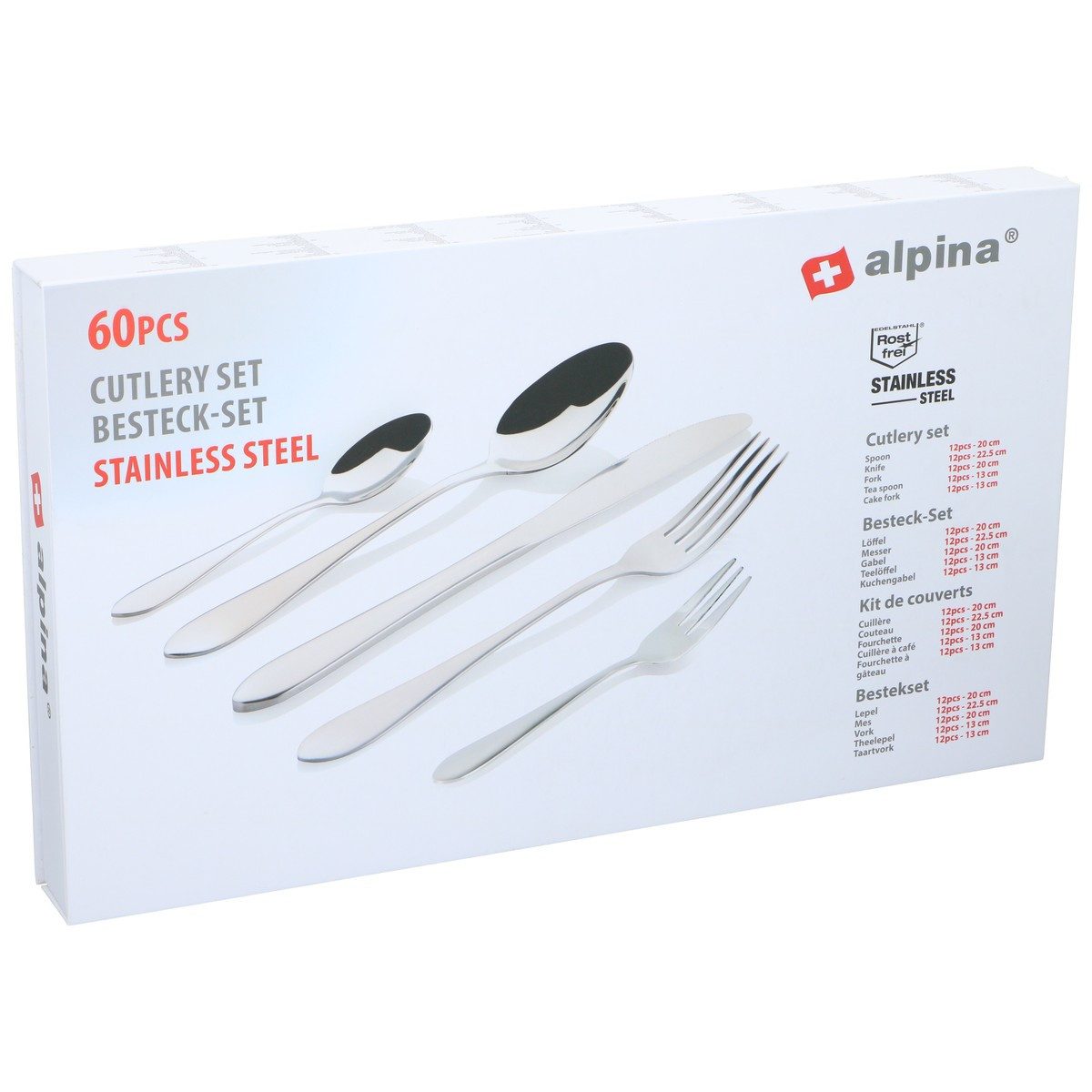 Alpina Besteck-Set Alpina Besteckset 60-teilig - Edelstahl, Edelstahl