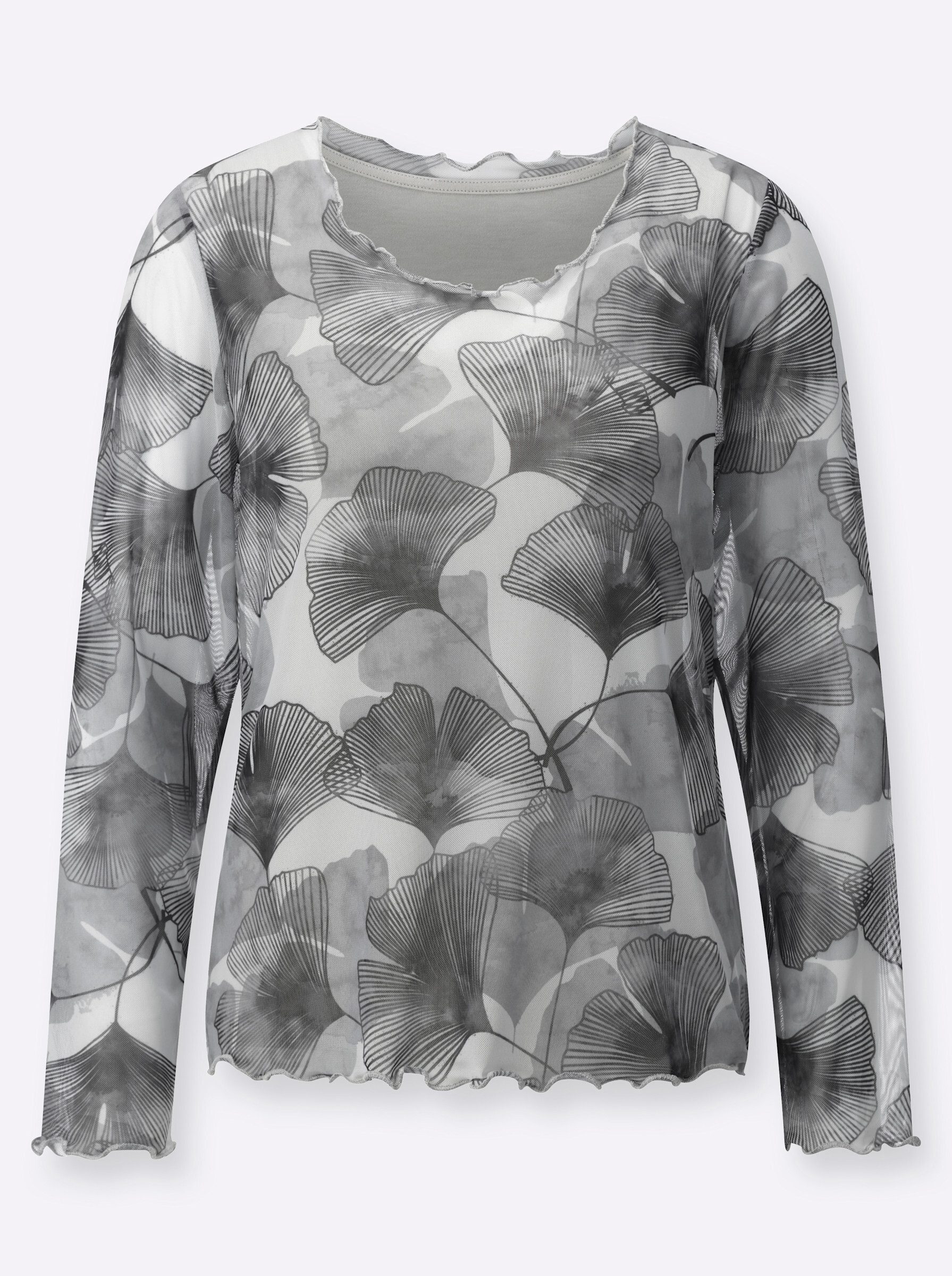 T-Shirt Mesh-Shirt Langarm