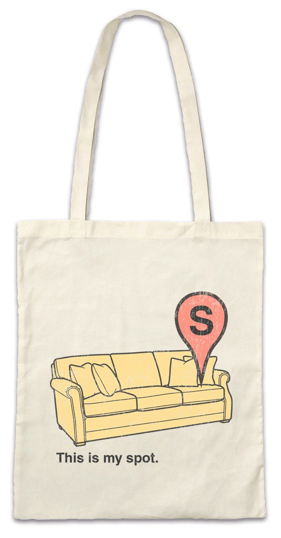 Beuteltasche This Is My Spot Stofftasche Faultier Couch Bett Schlafern Sleep Sloth