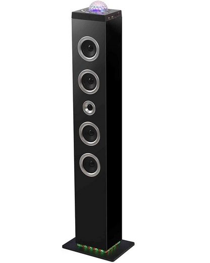 BigBen 2.1 Sound Tower Bluetooth Party-Lautsprecher Subwoofer (Bluetooth, Disco-Kugel, Licht-Effekte, Disco-Licht, Bluetooth, Radio, Docking, USB, SD-Kartenleser)