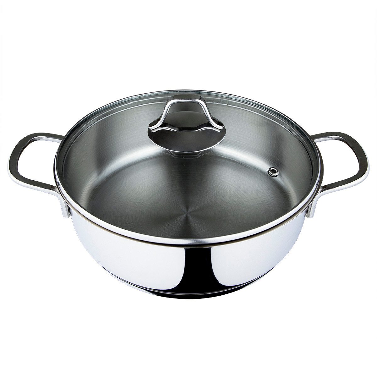 SERENK Servierpfanne Serenk Modernist Edelstahl Servierpfanne Ø 24 cm – 2,4 l, elegant & fu