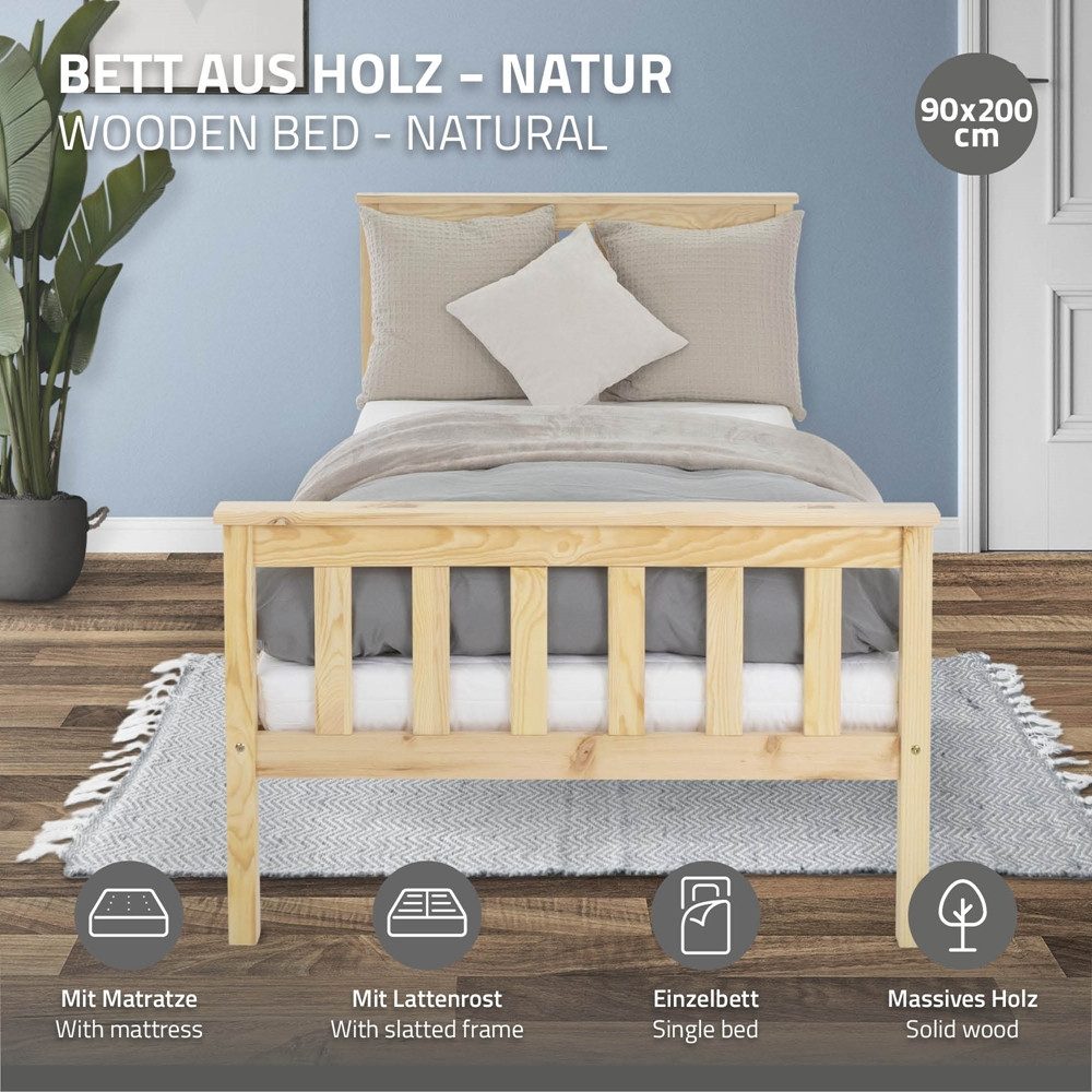 ML-DESIGN Bettgestell Holz Tagesbett, Jugend Einzelbett günstig online kaufen