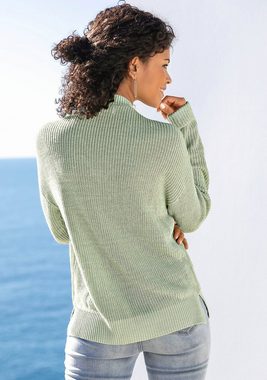 LASCANA V-Ausschnitt-Pullover aus weichem Strick