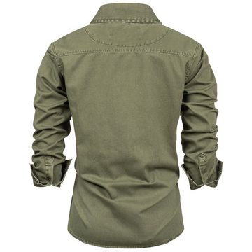 FALKENSTEJN Langarmhemd Herrenhemd - Modell Riccaldo - 100% Baumwolle – Vintage 3 Farben