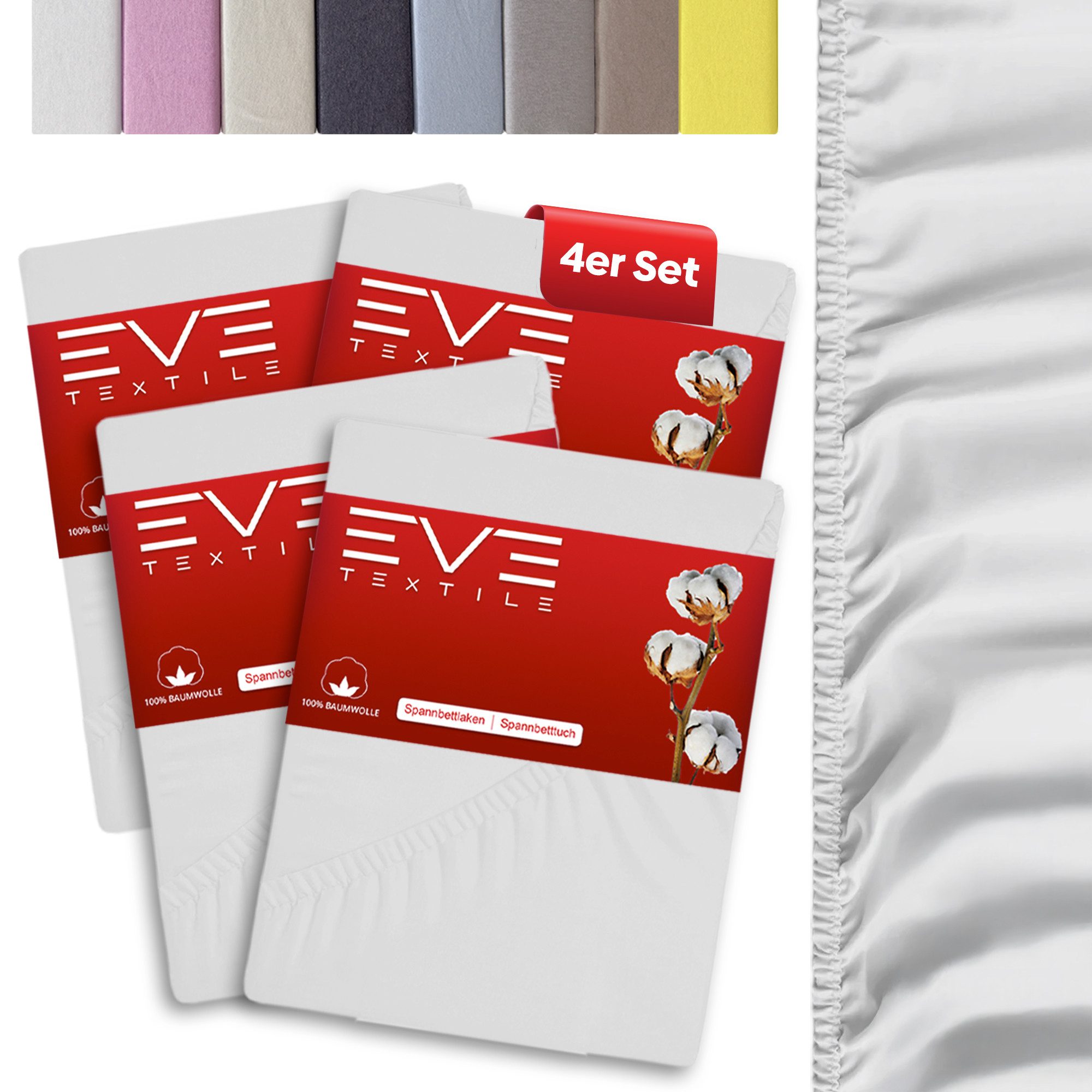 Eve Textile GmbH Spannbettlaken Spannbetttuch Bettlaken günstig online kaufen