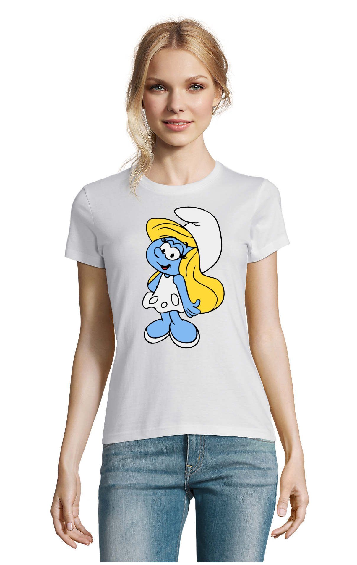 Blondie & Brownie T-Shirt Schlumpfine Schlumpf Papa Schlumpf Schlumpfhausen günstig online kaufen