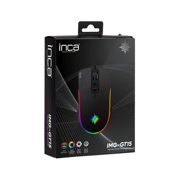 INCA Inca RGB Makro Tasten Professional Gaming Maus 4800 DPI Gaming-Maus