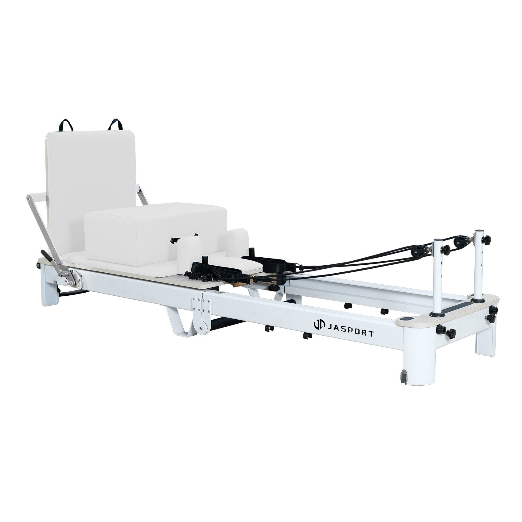 JASPORT Pilates-Reformer P78 aus Aluminiumlegierung, (Pilates Reformer, Sitzpolster, 6 Federn), Klappbares Design mit hochfester Aluminiumkonstruktion