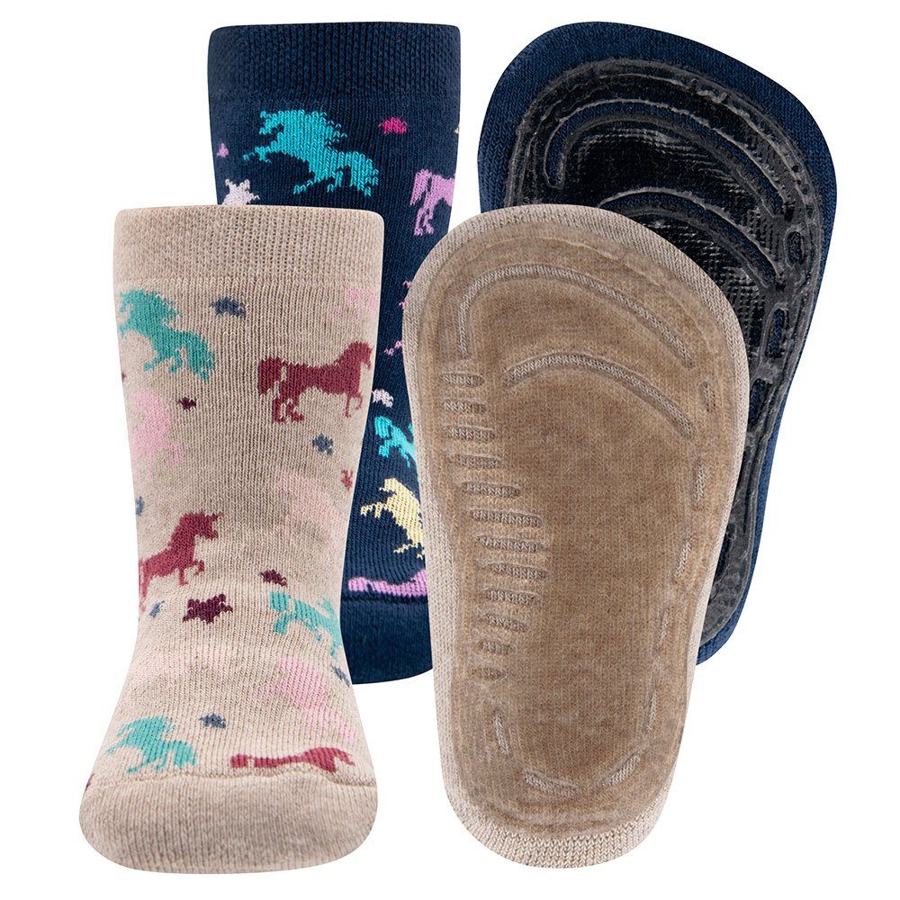 Ewers ABS-Socken Stoppersocken ABS 2er Pack Einhorn (2-Paar)