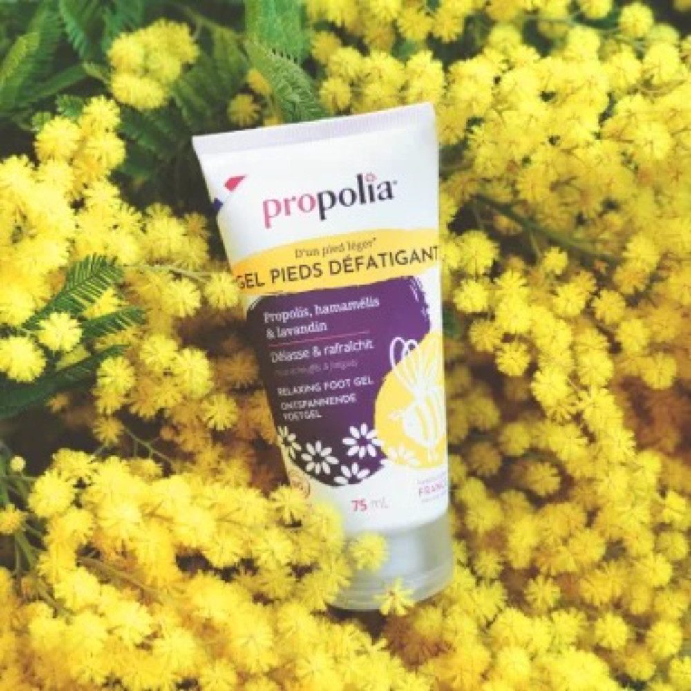 propolia Fußgel Sensitive Gel - Fußpflege gegen Schweiß, Geruch & müde Füße, 1-tlg., Natürliche Fußpflege Gel mit Propolis & ätherischen Ölen für Frische
