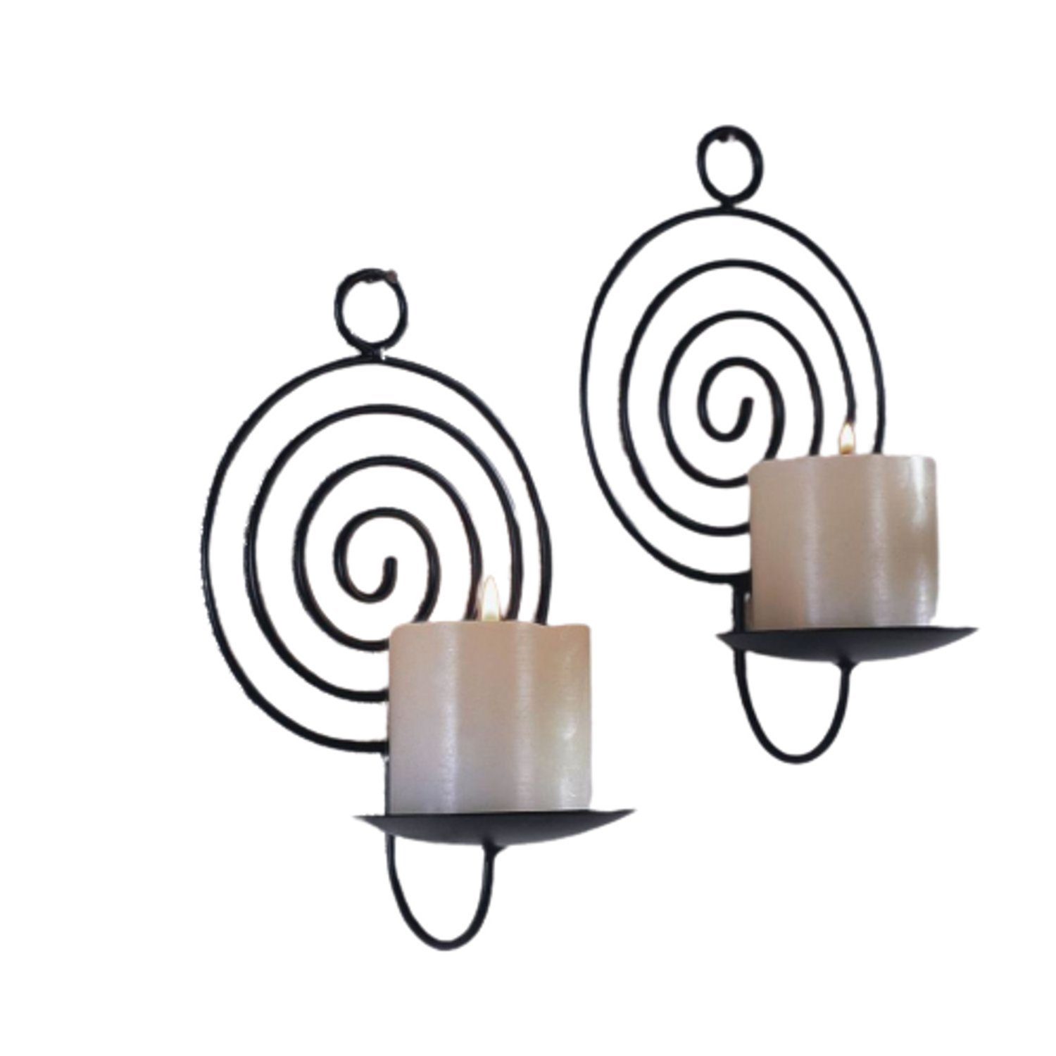 Gravidus Wandkerzenhalter 2er Wandkerzenhalter, Spirale Metall Schwarz günstig online kaufen
