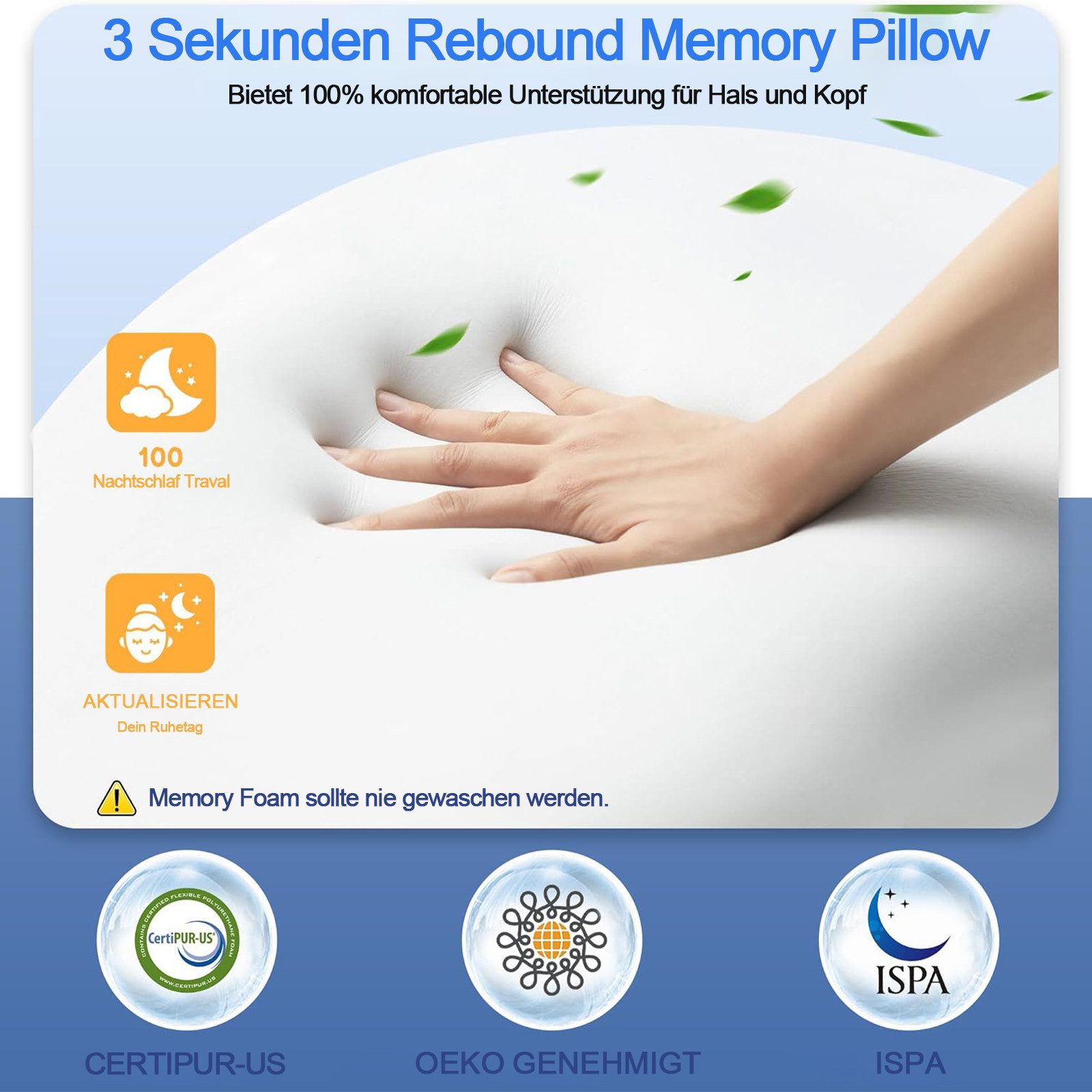 STILVORA Kopfstützkissen Nackenkissen Kopfkissen Schlafkissen Stützkissen M günstig online kaufen