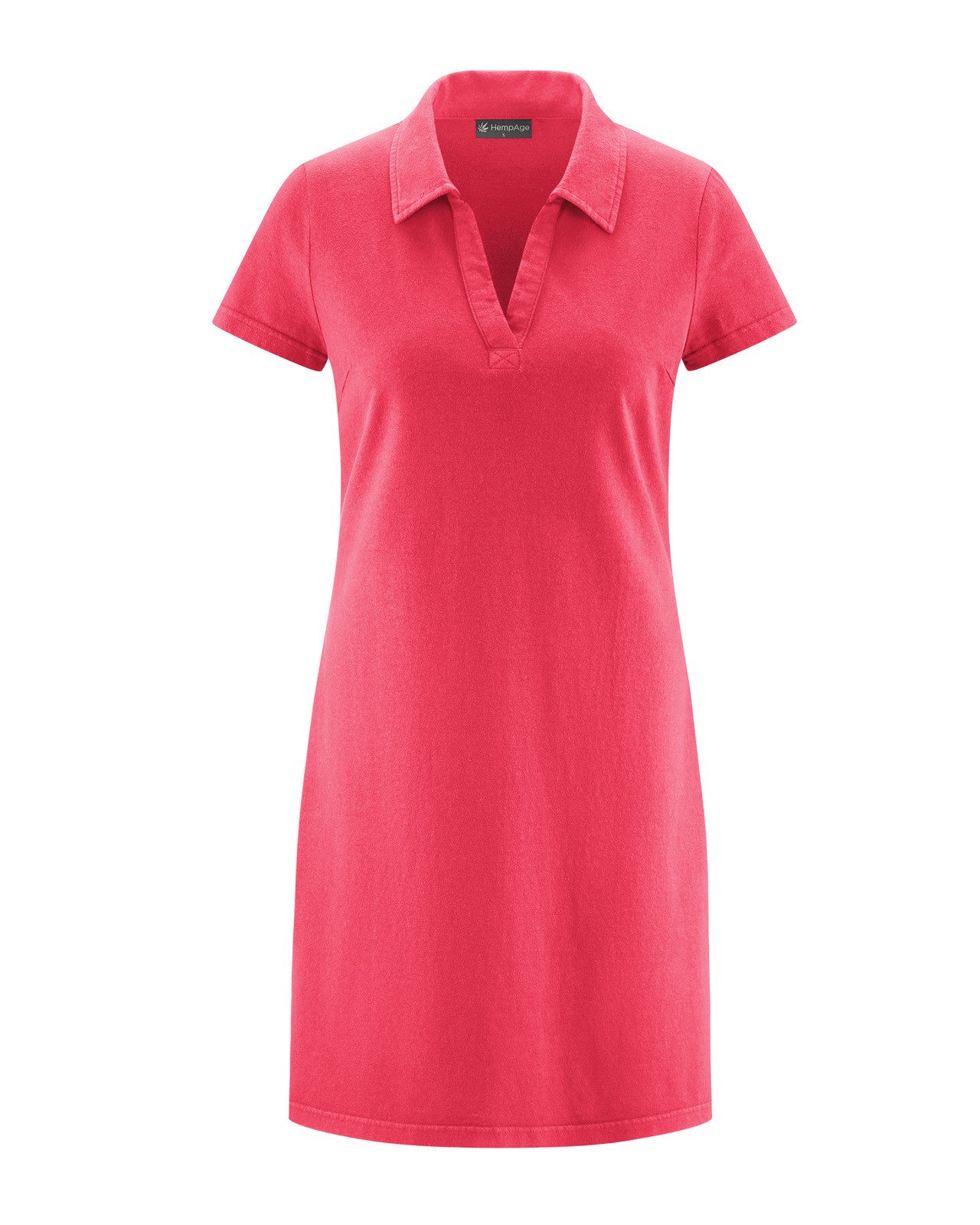 HempAge Sommerkleid Zeitloses Sommerkleid mit Liegekragen Hanf/Biobaumwolle Normal Fit