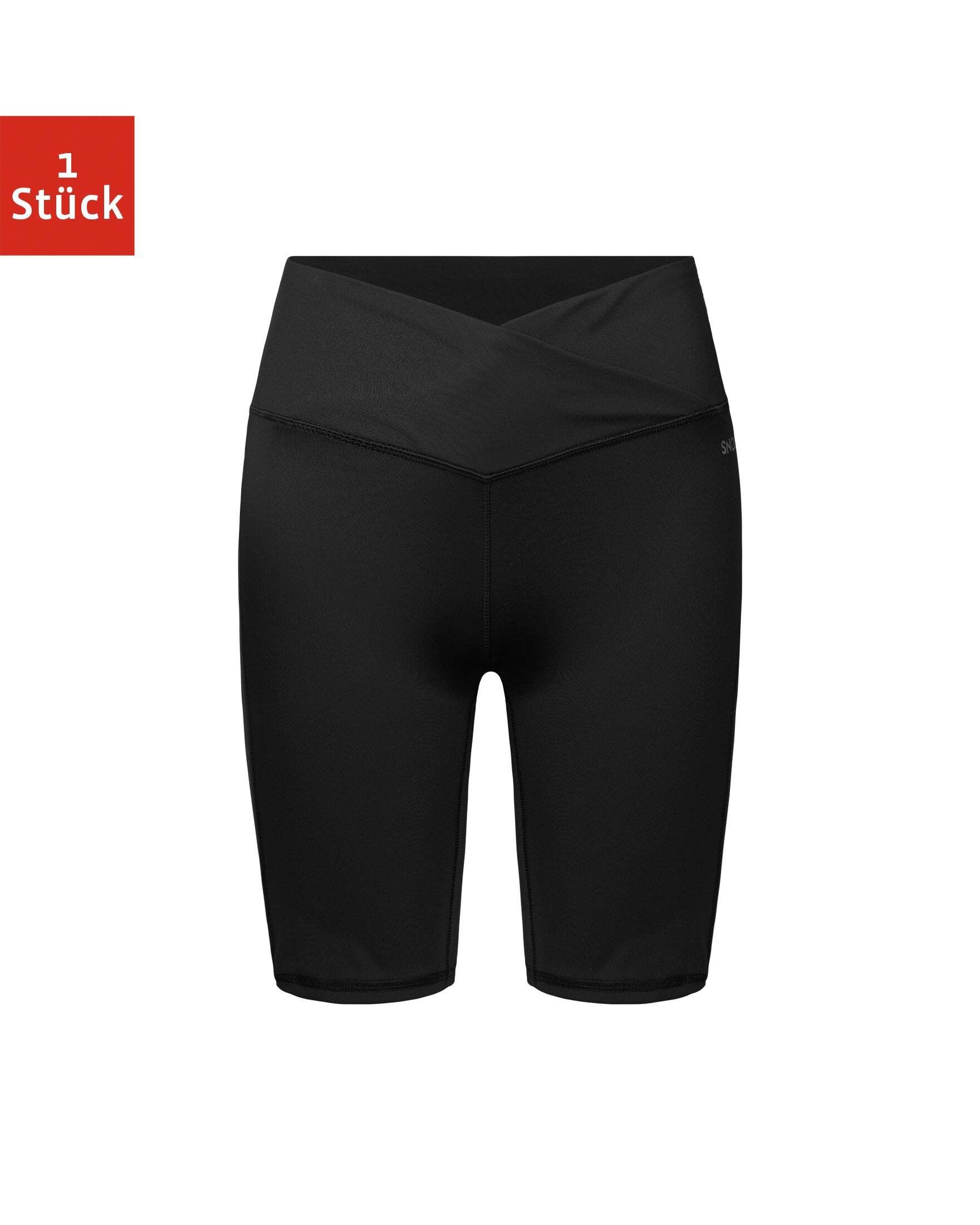 SNOCKS Sporthose Radlerhose Damen V Cross (1-tlg) ohne kratzenden Zettel, schnelltrocknend und komfortabel