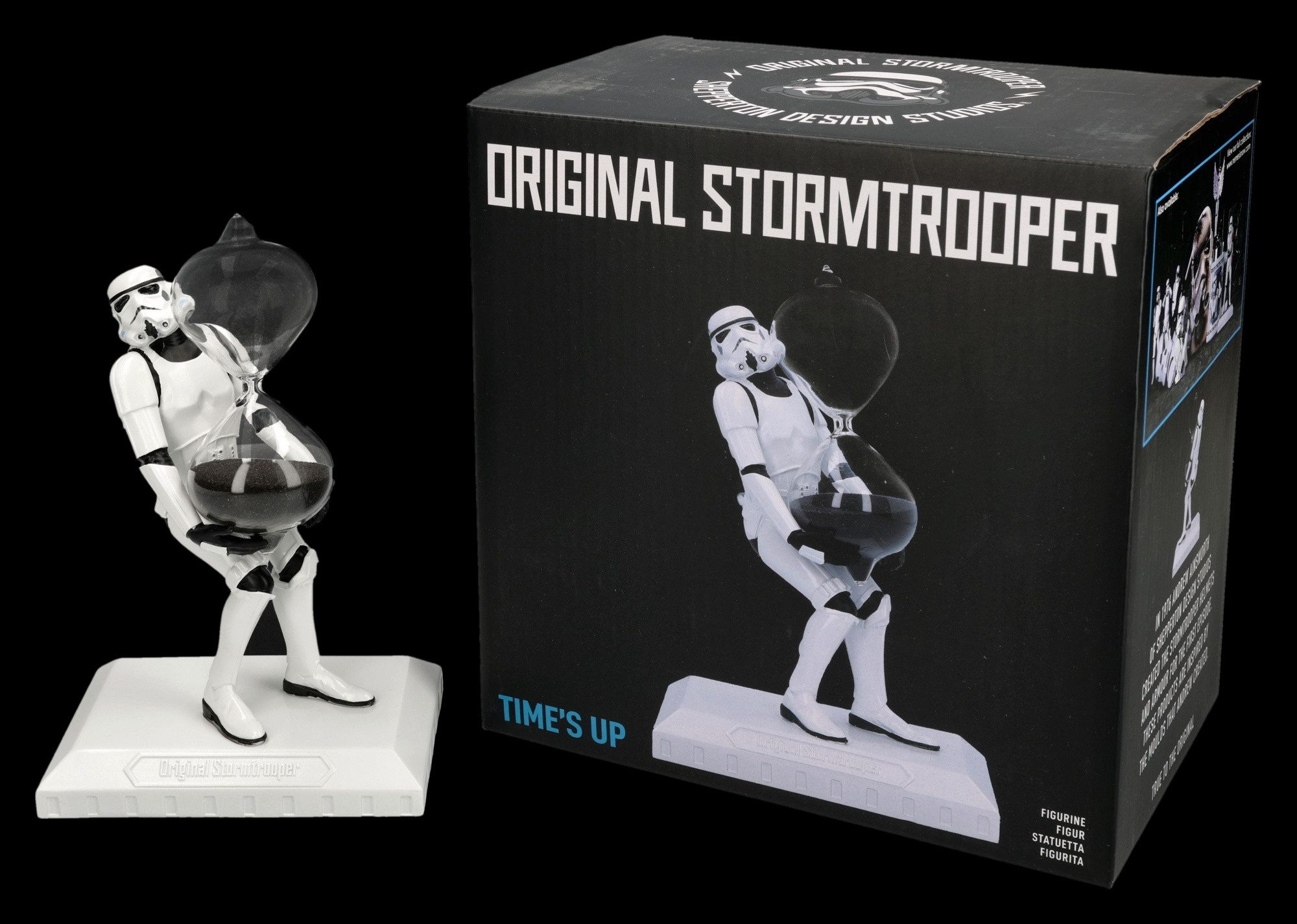 Figuren Shop GmbH Dekofigur Stormtrooper Figur Sanduhr – Star Wars Sammlerfigur 18,5 cm Dekofigur
