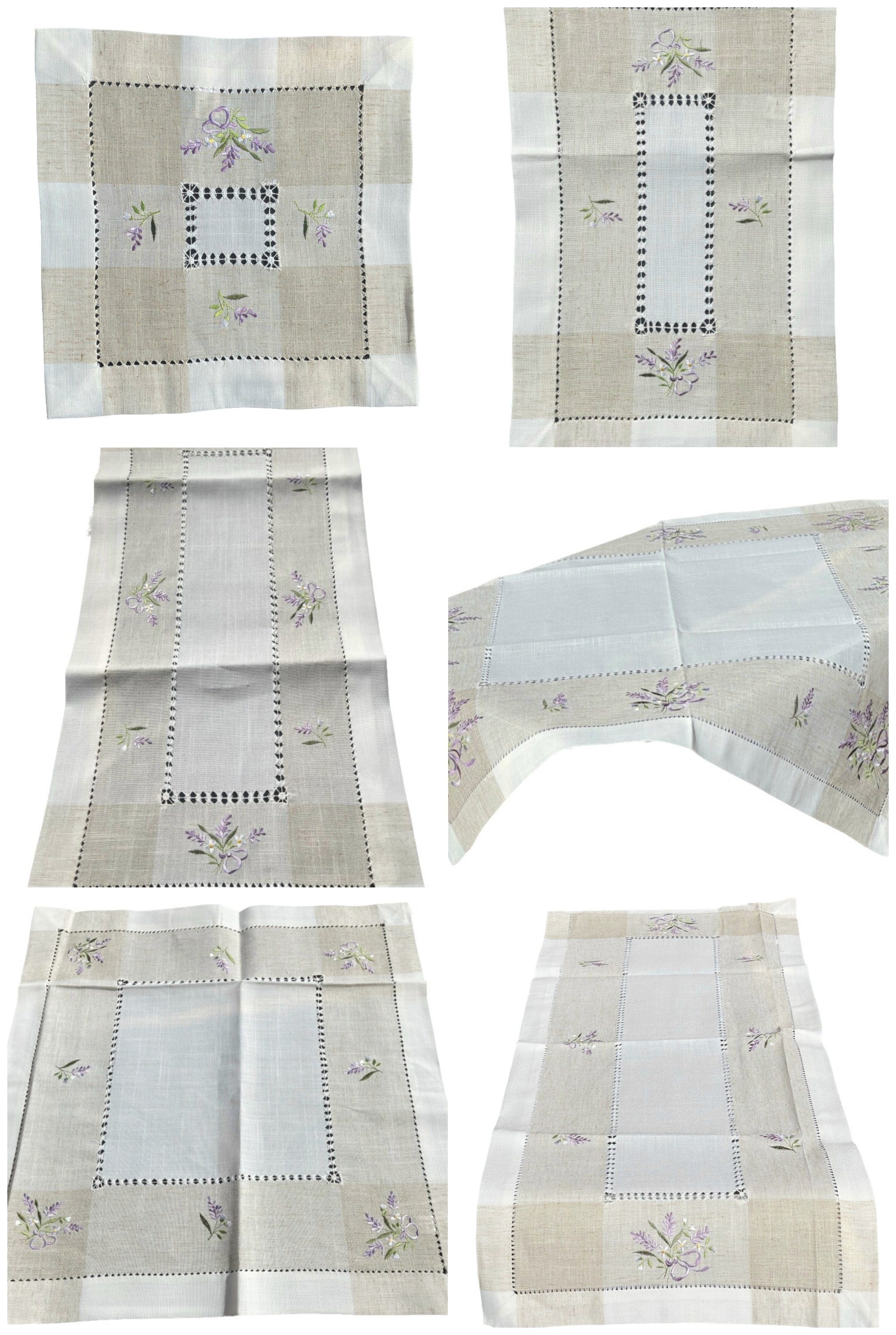 Westernlifestyle Tischdecke Tischläufer Mitteldecke gestickt Lavendel günstig online kaufen