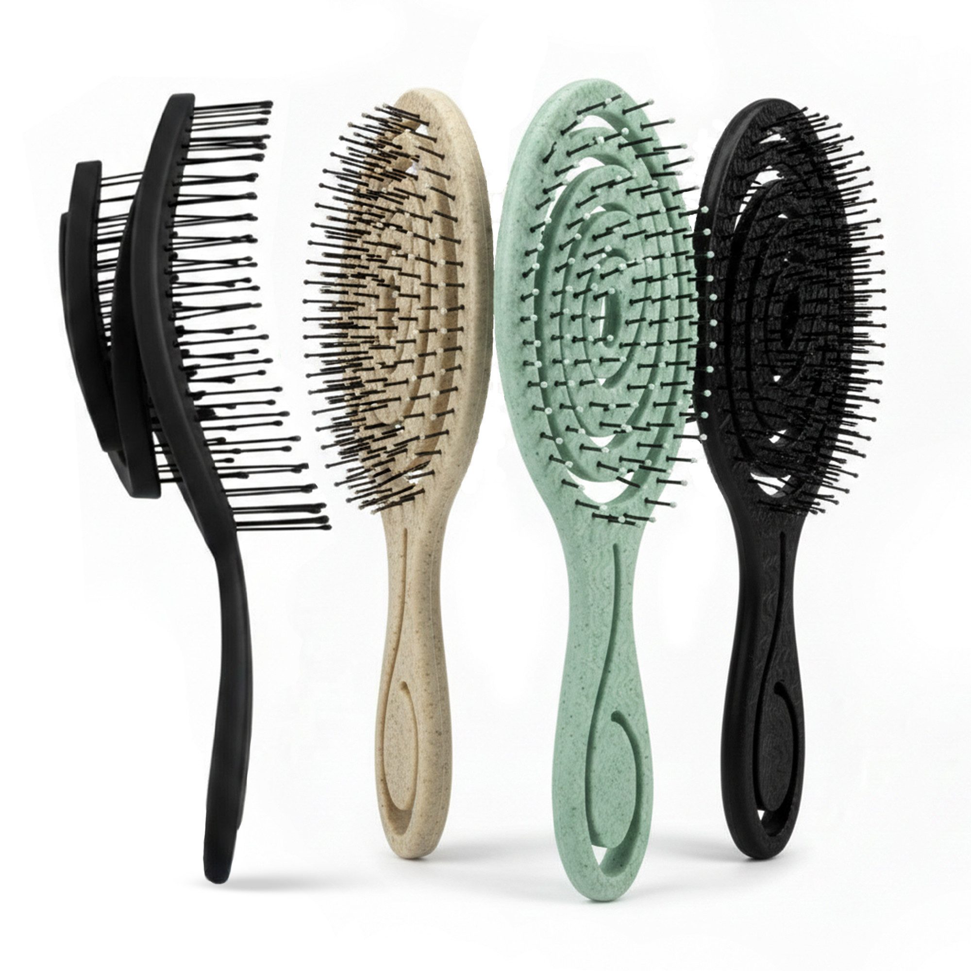 varivendo Haarkamm 1 x Haarbürste Komfort, ergonomisch, Schwarz, (Stück, 1 tlg., Haarbürste), Stylingbürste Friseurbürste Lockenbürste Entwirrbürste