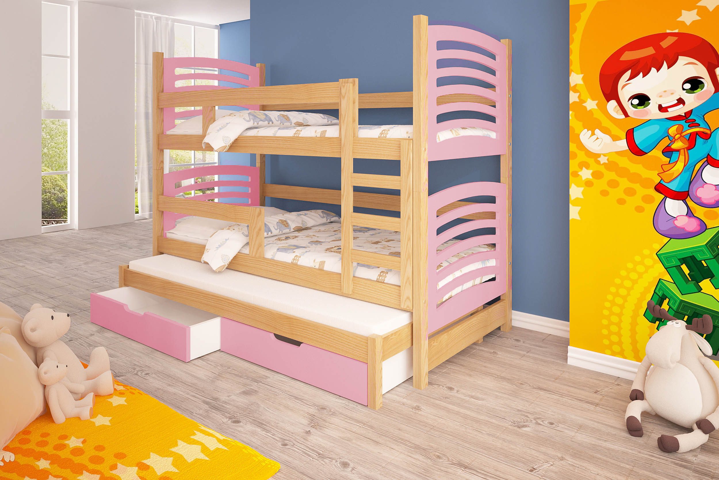 thematys Hochbett Etagenbett optional mit Ausziehbett günstig online kaufen