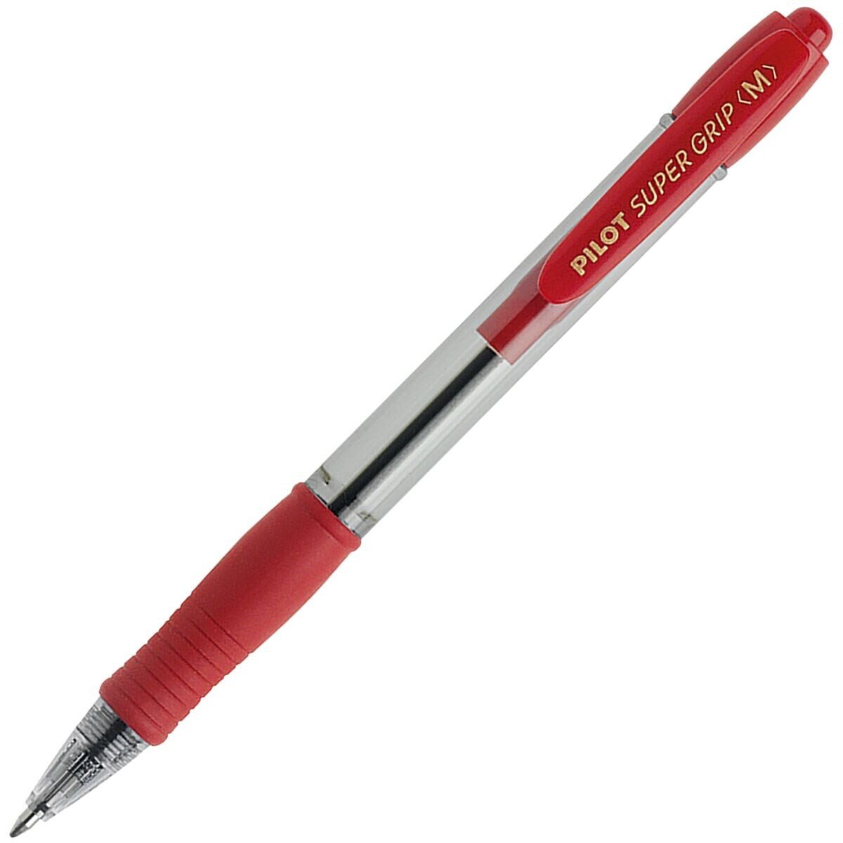 PILOT Kugelschreiber Super Grip M, Strichstärke 0,4 mm, mit Druckmechanik