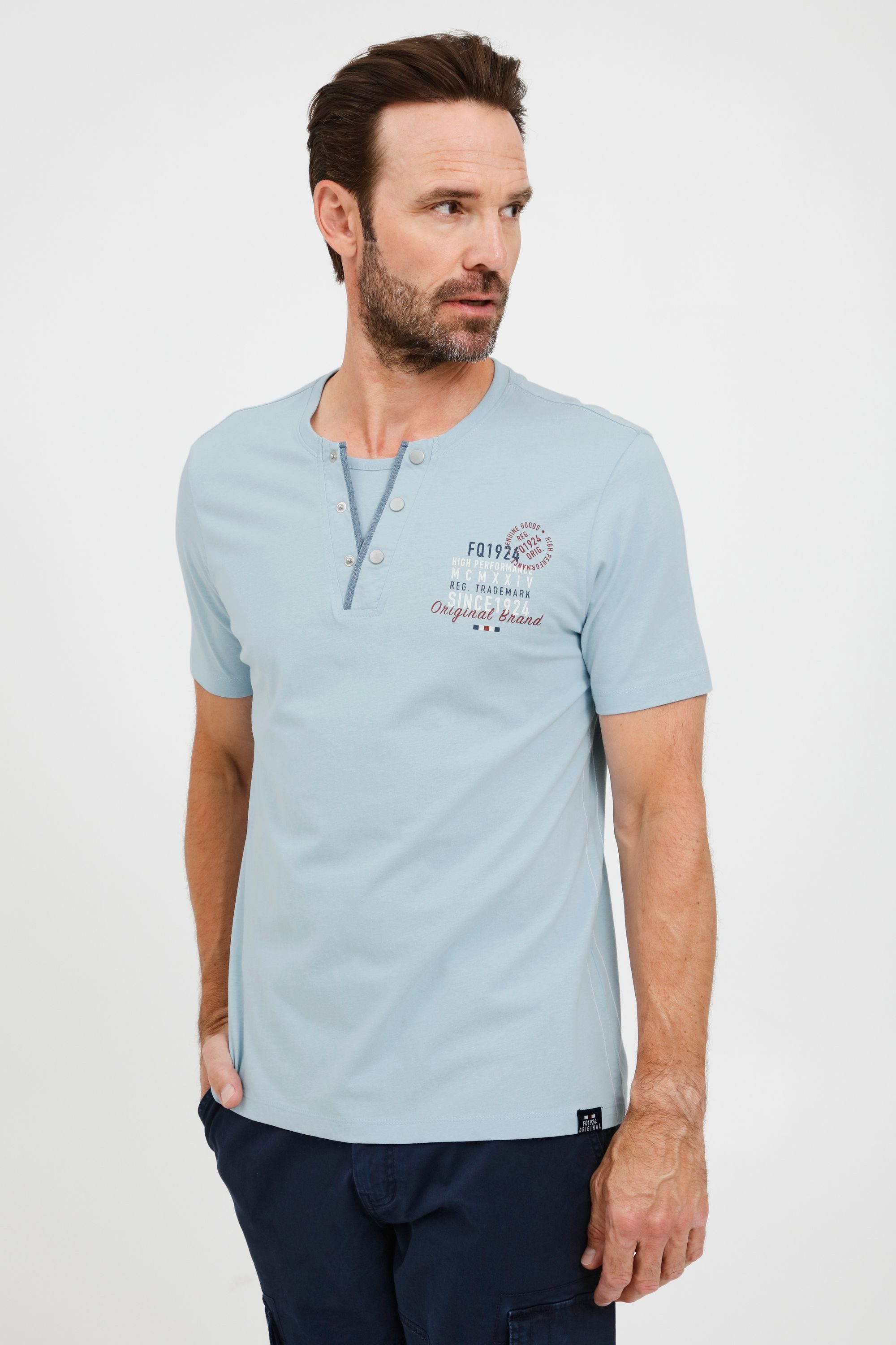FQ1924 T-Shirt FQRudolf Henleyshirt mit angesagtem günstig online kaufen