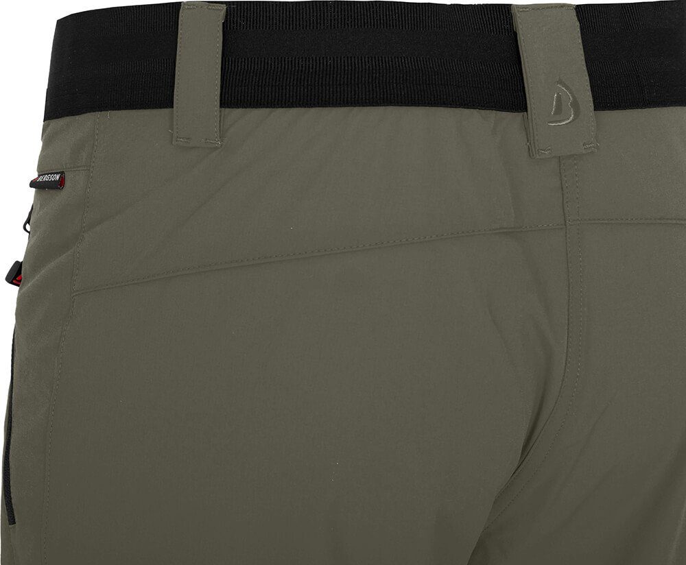 Bergson Outdoorhose VIDAA COMFORT Damen Wanderhose, leicht, elastisch, Kurzgrößen, grau/grün – Bild 3 von 5
