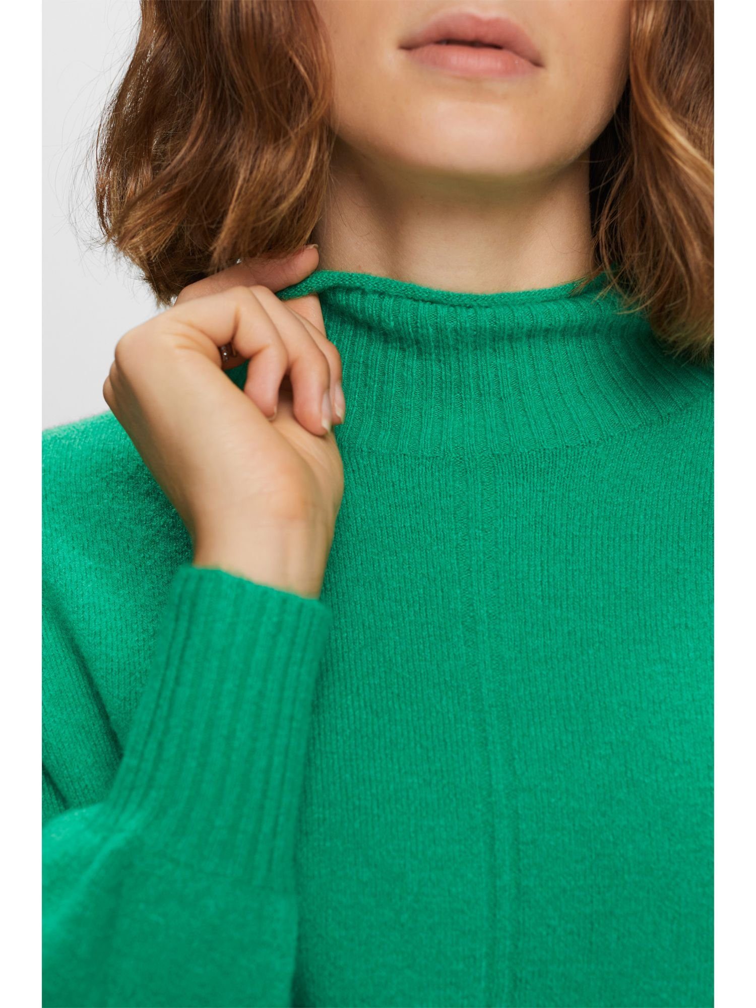Stehkragen mit Esprit Pullover GREEN Stehkragenpullover