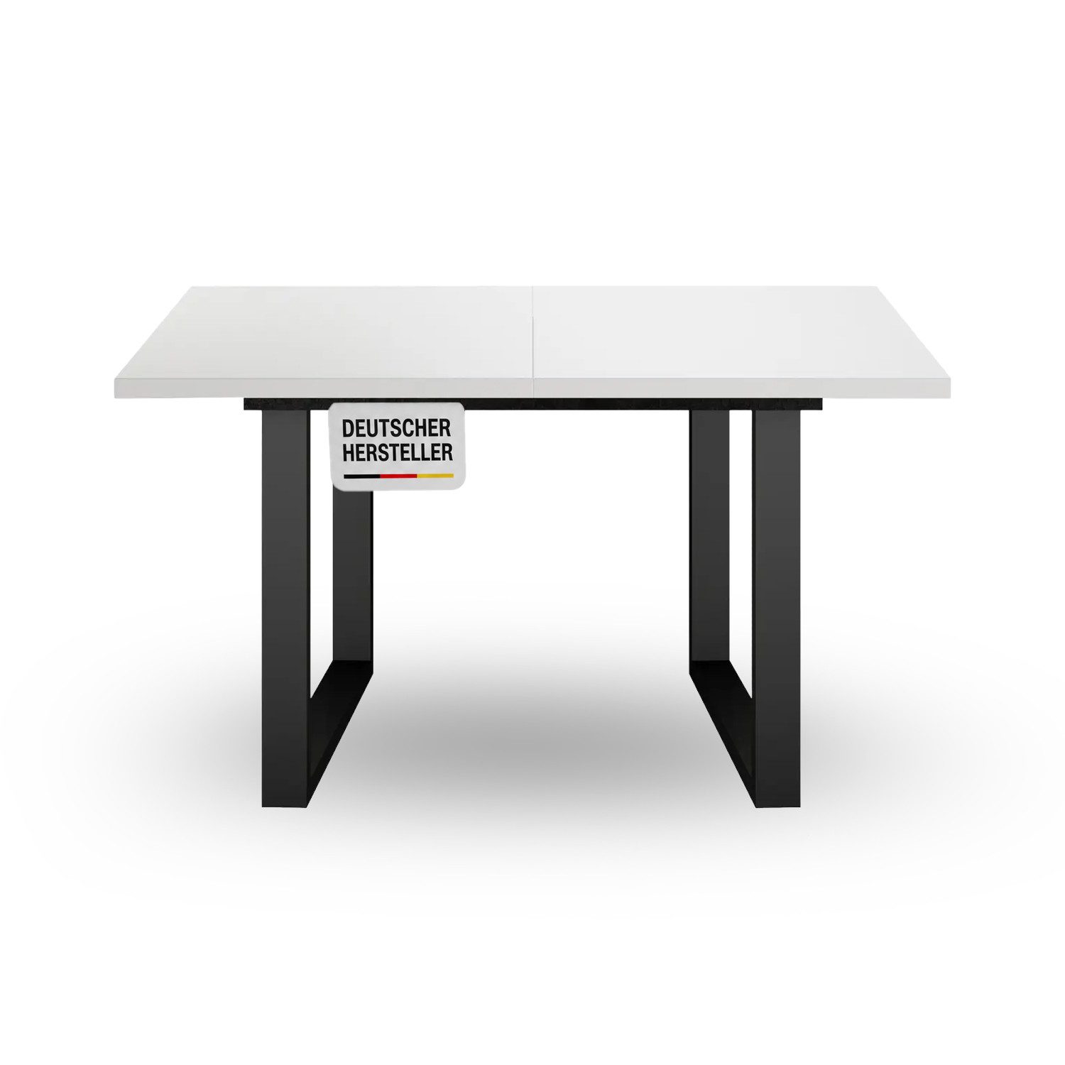 Storado Esstisch Big System Metall U 140–210×90cm, Esszimmertisch, Ausziehbar von 140 auf 190cm mit Synchronauszug und U-Gestell