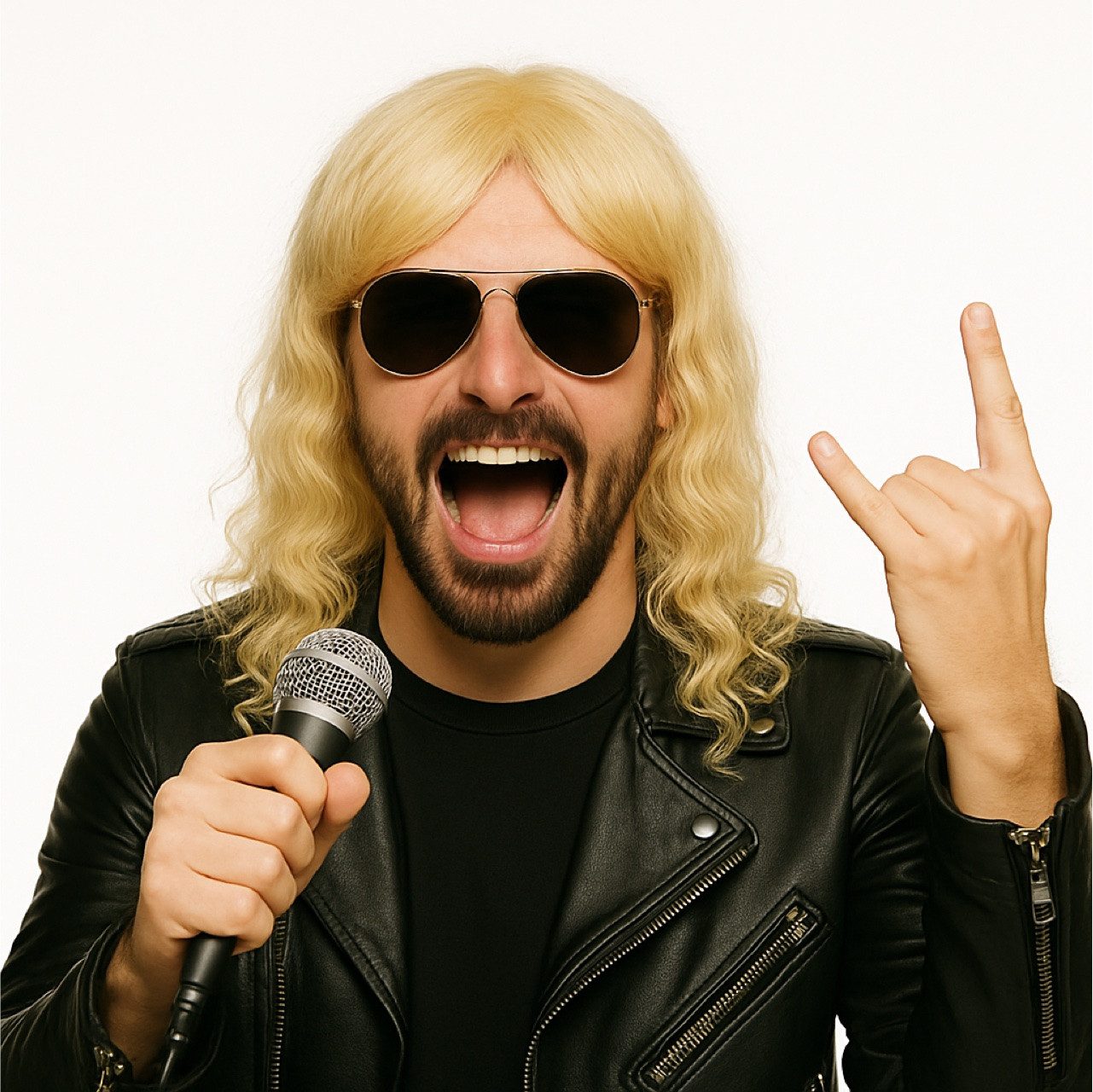 TK Gruppe Kostüm Lockenperücke mit langen Haaren – Voluminöse Langhaarperücke Fasching