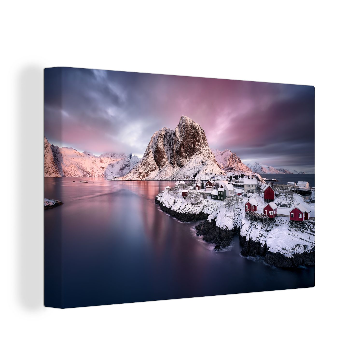 OneMillionCanvasses® Leinwandbild Lofoten Norwegen Fotodruck, (1 St), Wandbild Leinwandbilder, Aufhängefertig, Wanddeko, 30x20 cm