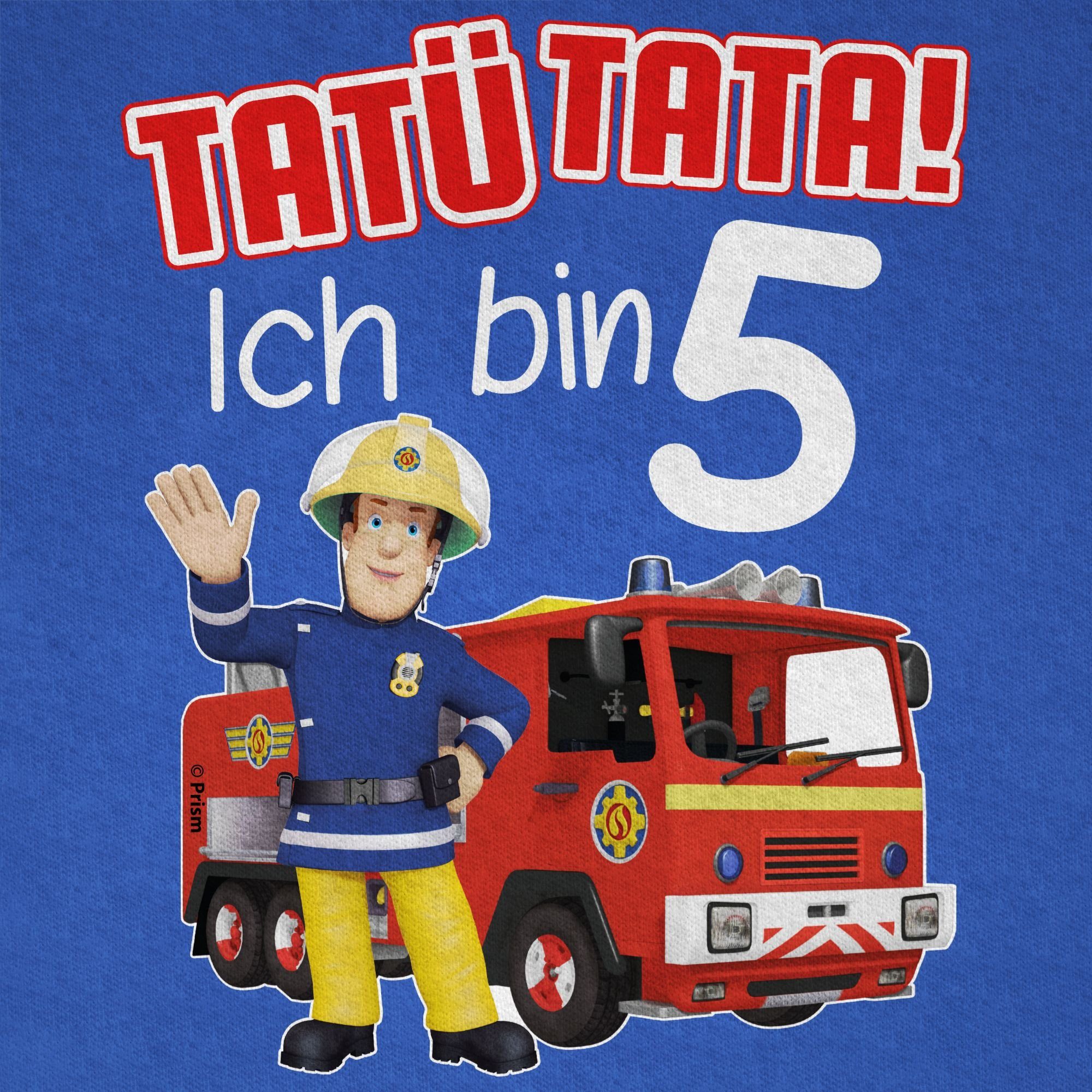 Jungen Tata! 03 Sam rot Tatü Shirtracer T-Shirt - Feuerwehrmann bin Royalblau Ich 5