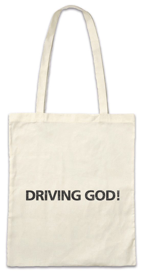 Beuteltasche Driving God! Stofftasche Race Racing Car Auto Driver Racer Biker