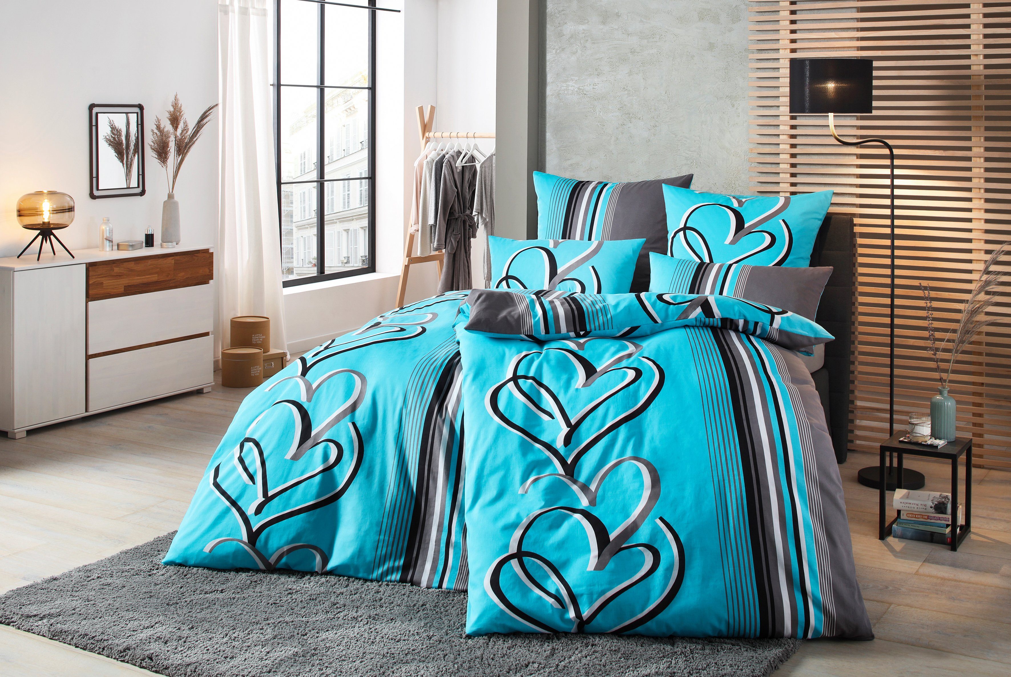 my home Bettwäsche Area in Gr. 135x200 oder 155x220 cm, Biber, 2 teilig, Be günstig online kaufen