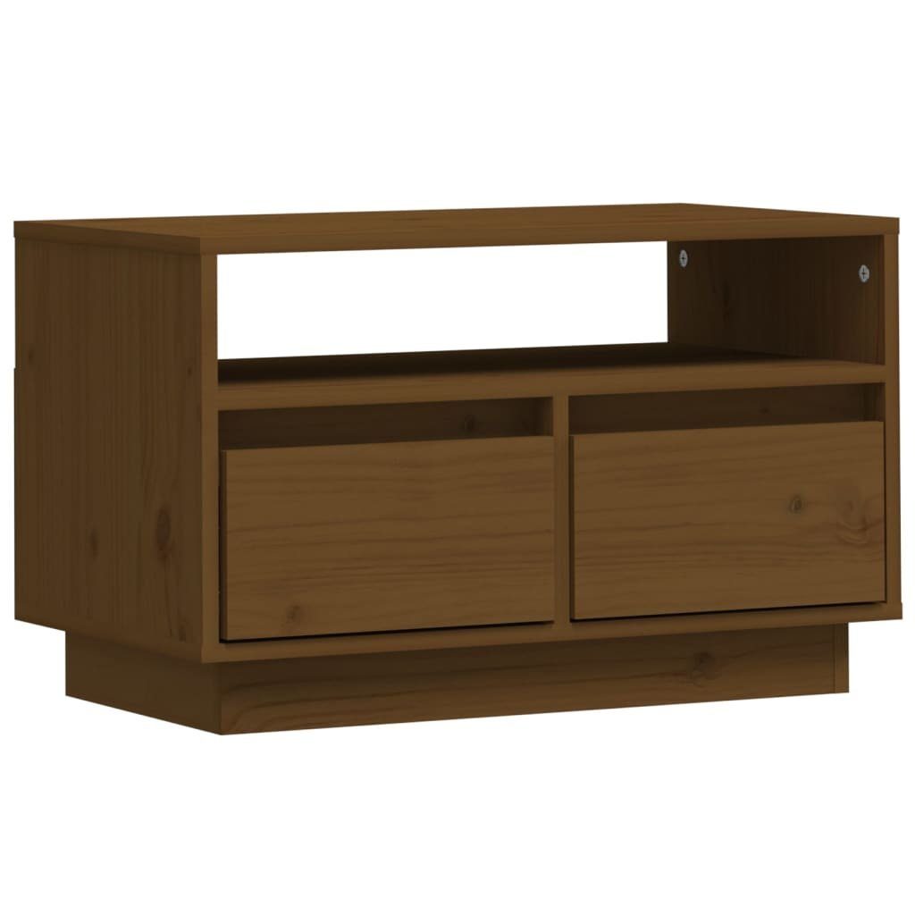 vidaXL TV-Schrank cm (1-St) Kiefer Honigbraun TV-Schrank 60x35x37 Massivholz