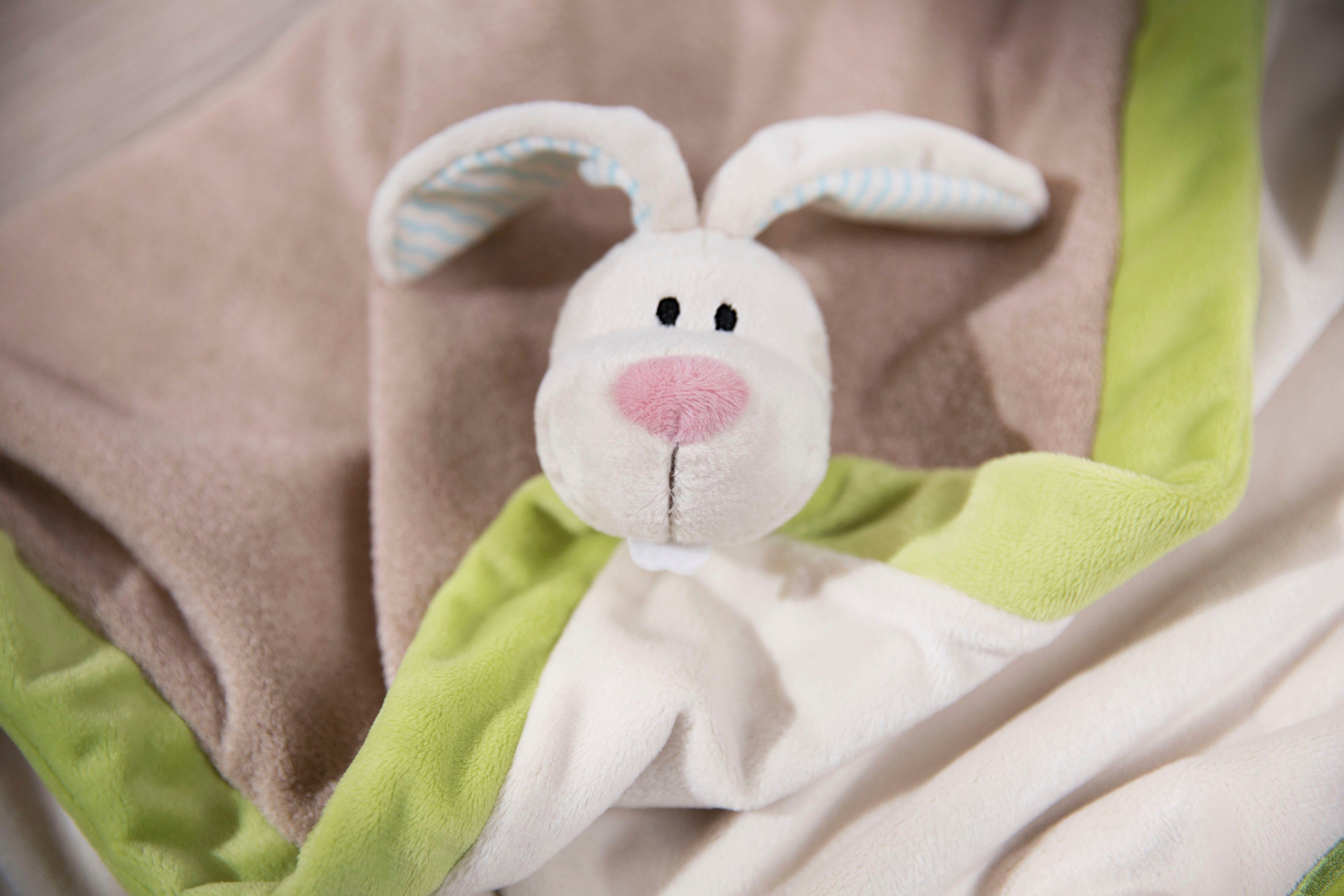 Babydecke My First NICI, Baby-Kuscheldecke mit Schmuse-Hase, Nici